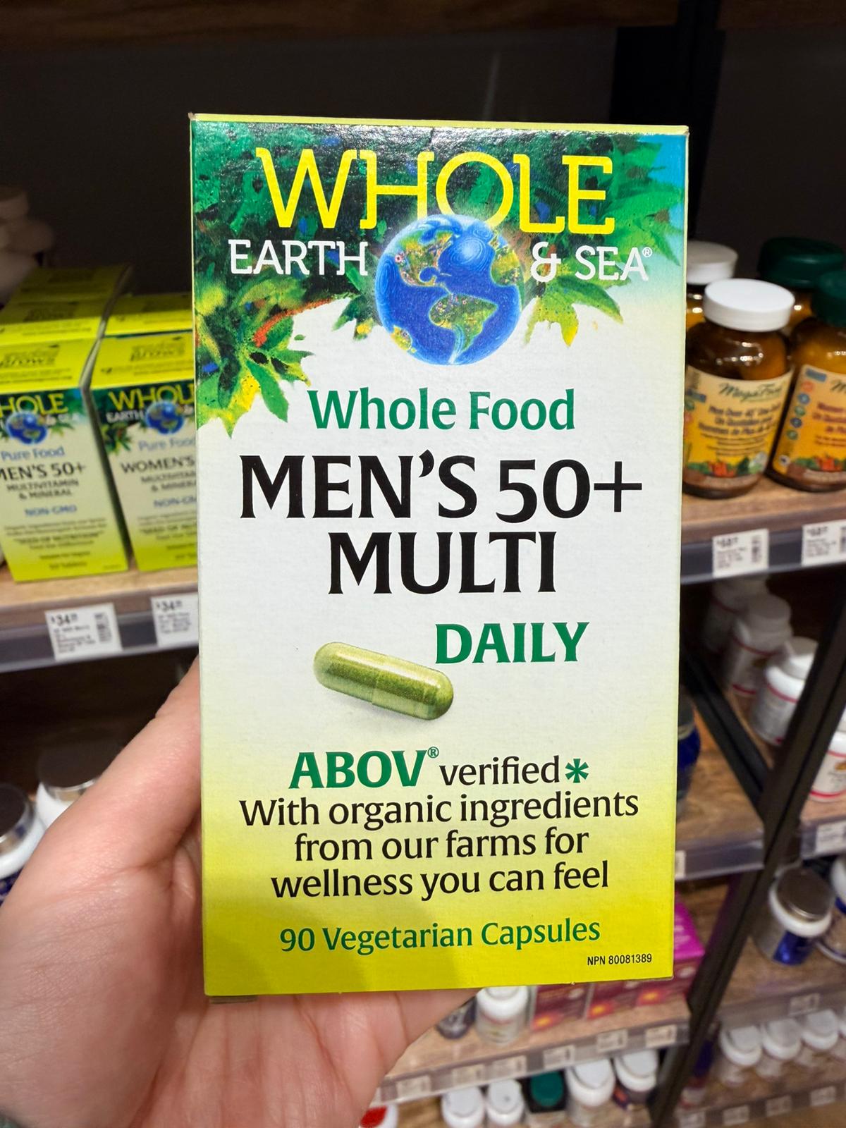 Natural Factors 50+男性全植物有機多種維他命膠囊 90粒