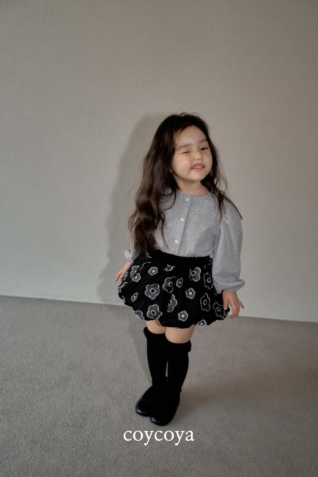 🌸預訂 韓國直送🌸🇰🇷COYCOYA兩色泡泡袖開襟襯衫