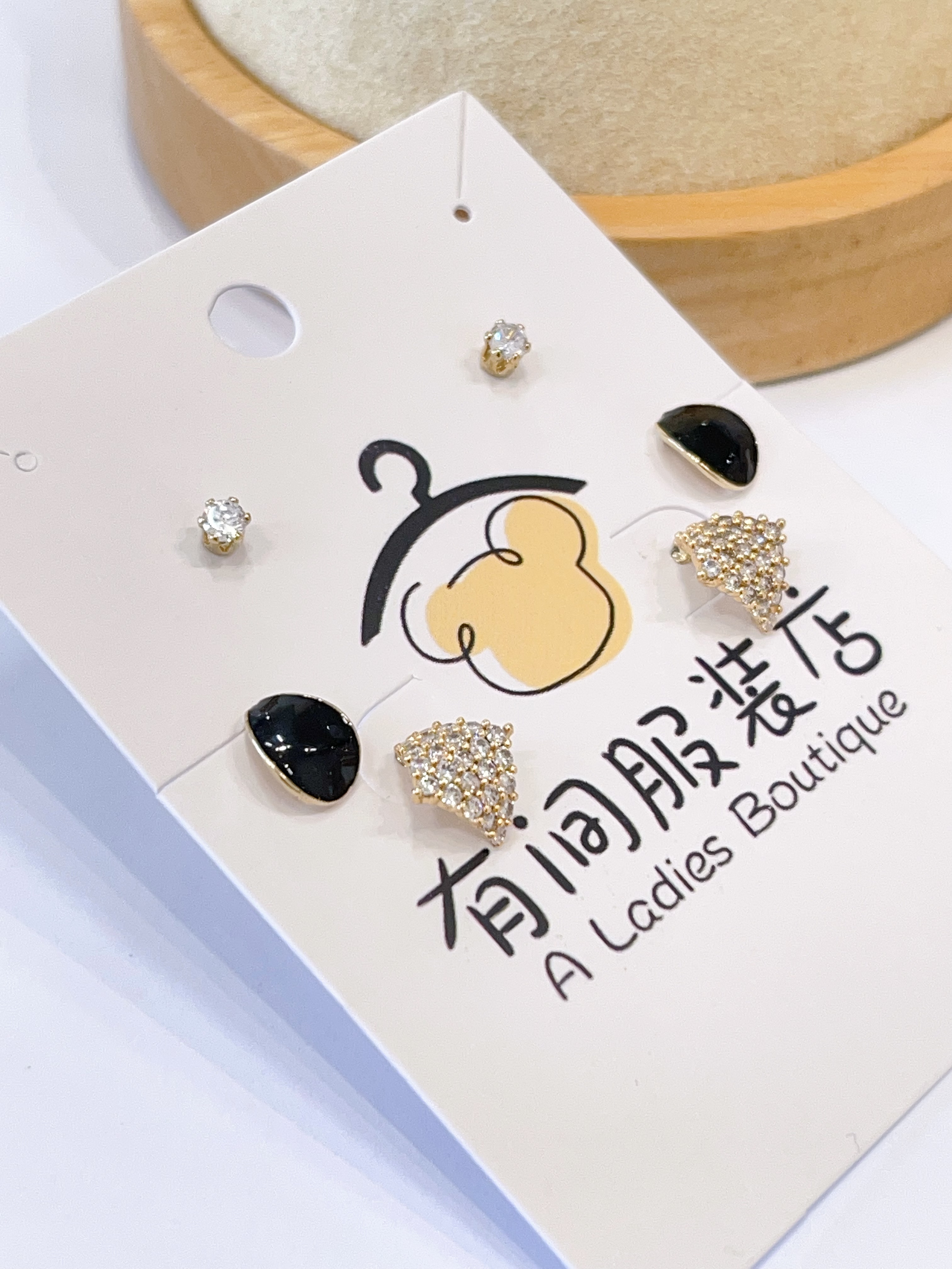 精致水滴形耳环套装