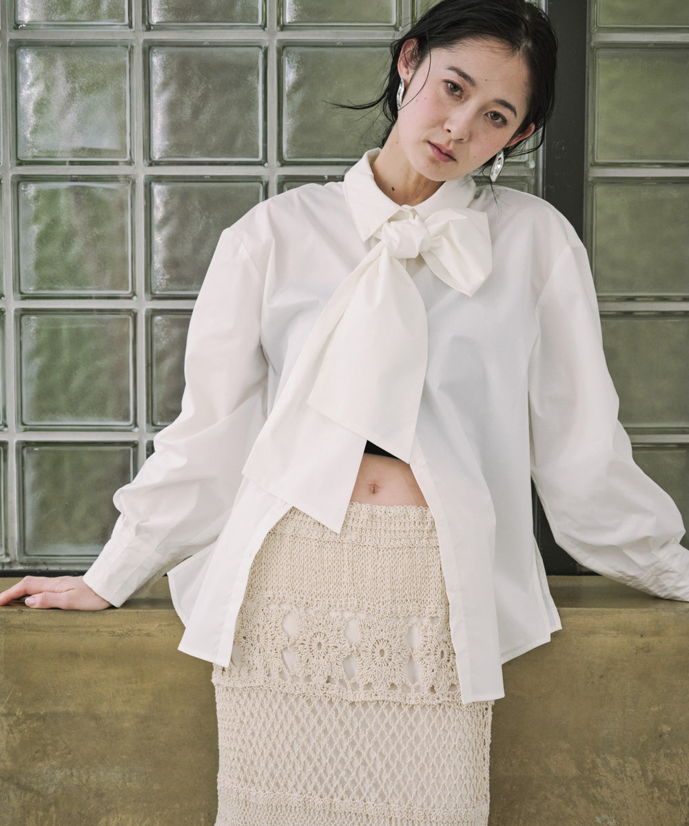 <JP> Premium 鉤針編織花花半裙* 3色入 <預購>