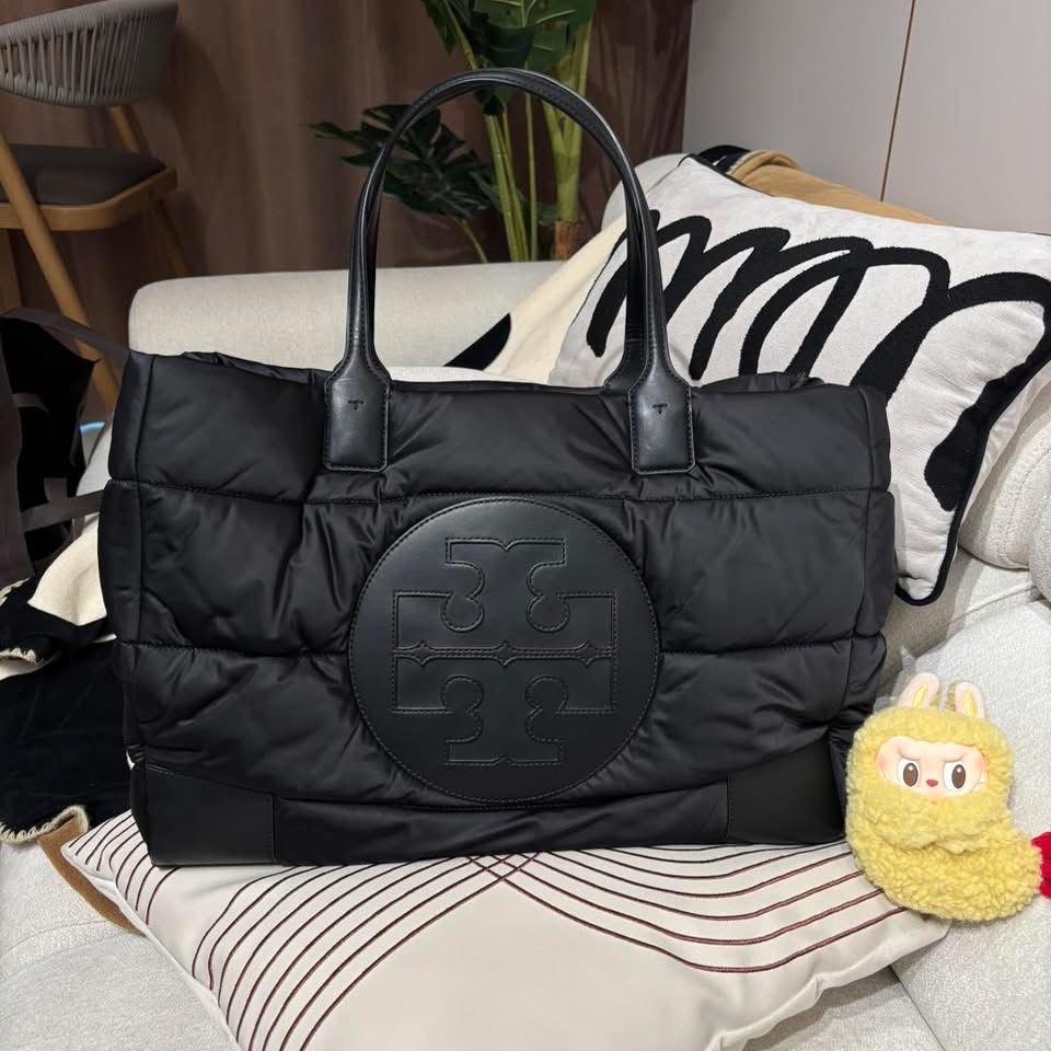 Tory Burch ella puffer tote bag  100%Authentic ,93%New✅Dust bag 
