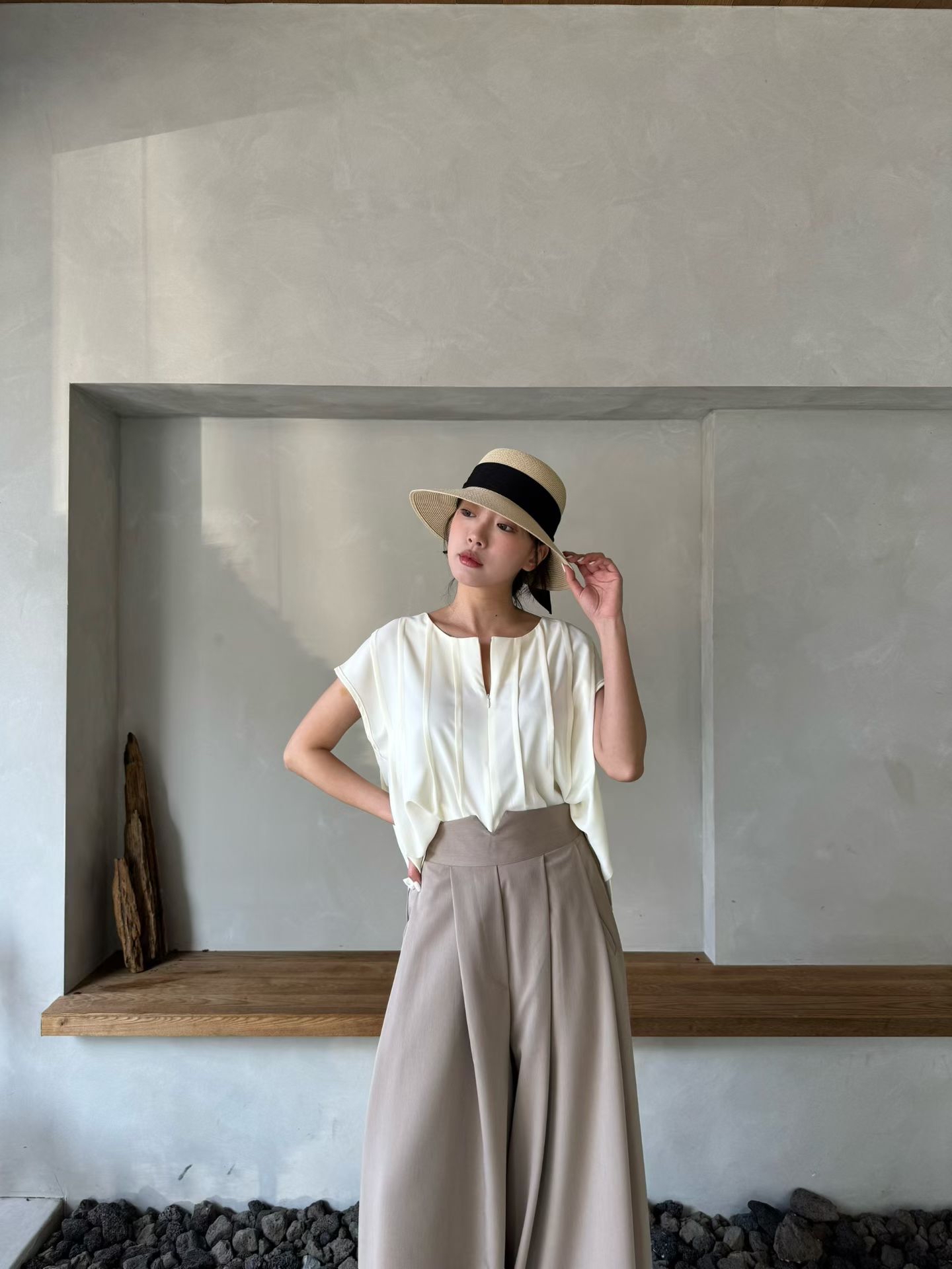 MG23_05 蝙蝠拉鍊TOP (3色)