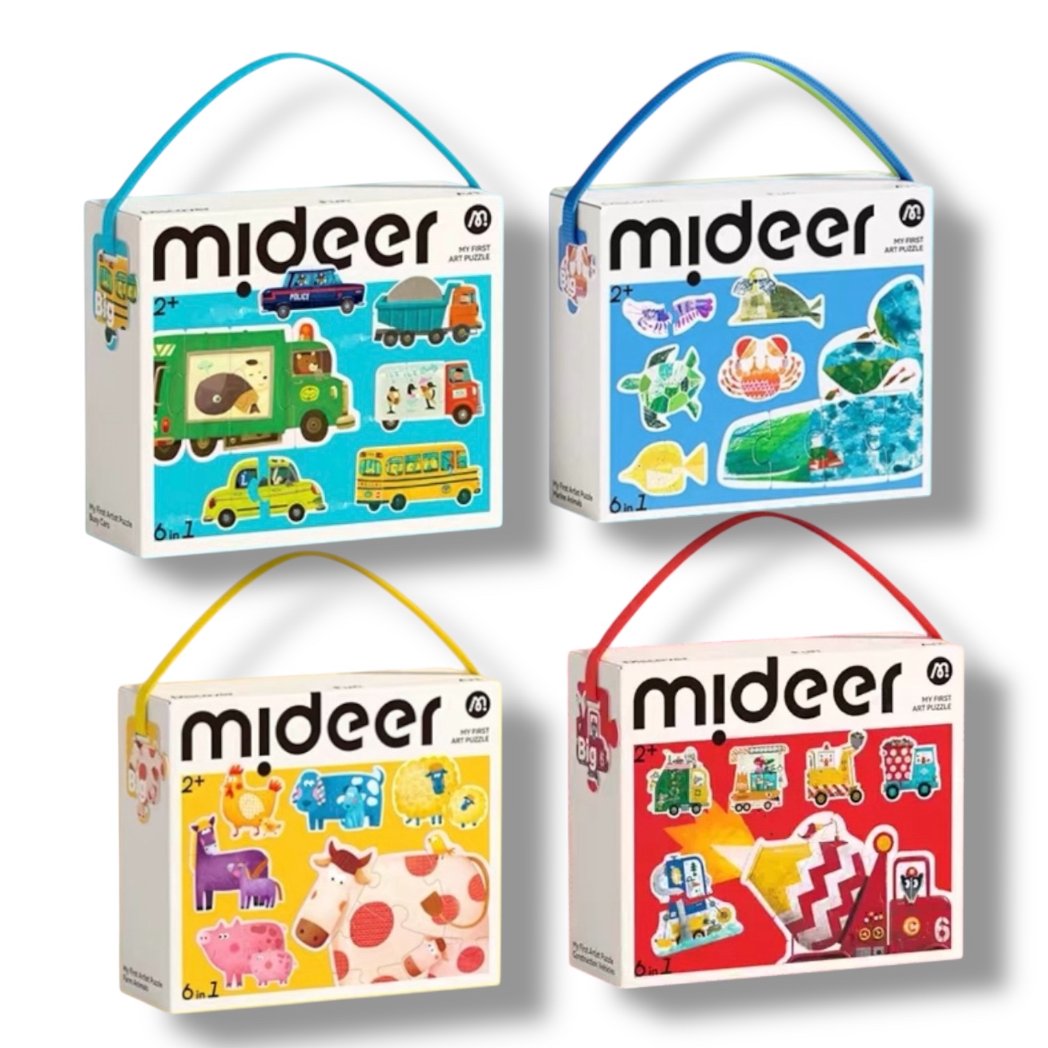 (F0542) 兒童大片拼圖（汽車/農場/海洋生物/工程車）