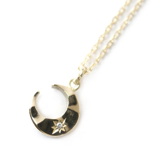 只按訂單生產~Atease LIMITED MOON NECKLACE / K18 pre order /訂購