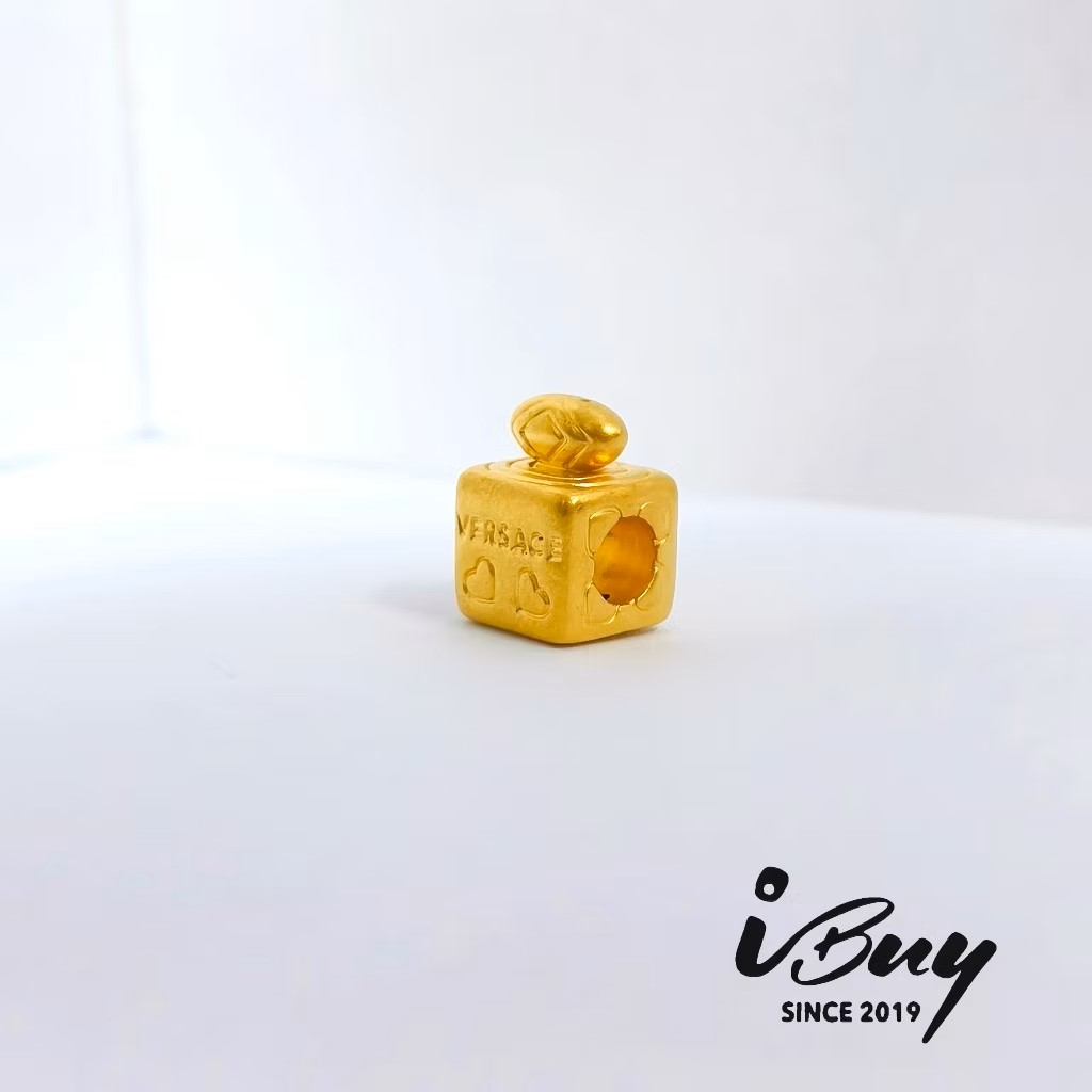 916 HARD GOLD VERSACE PERFUME BATTLE CHARM BEAD 916 硬金 范思哲香水瓶串咀