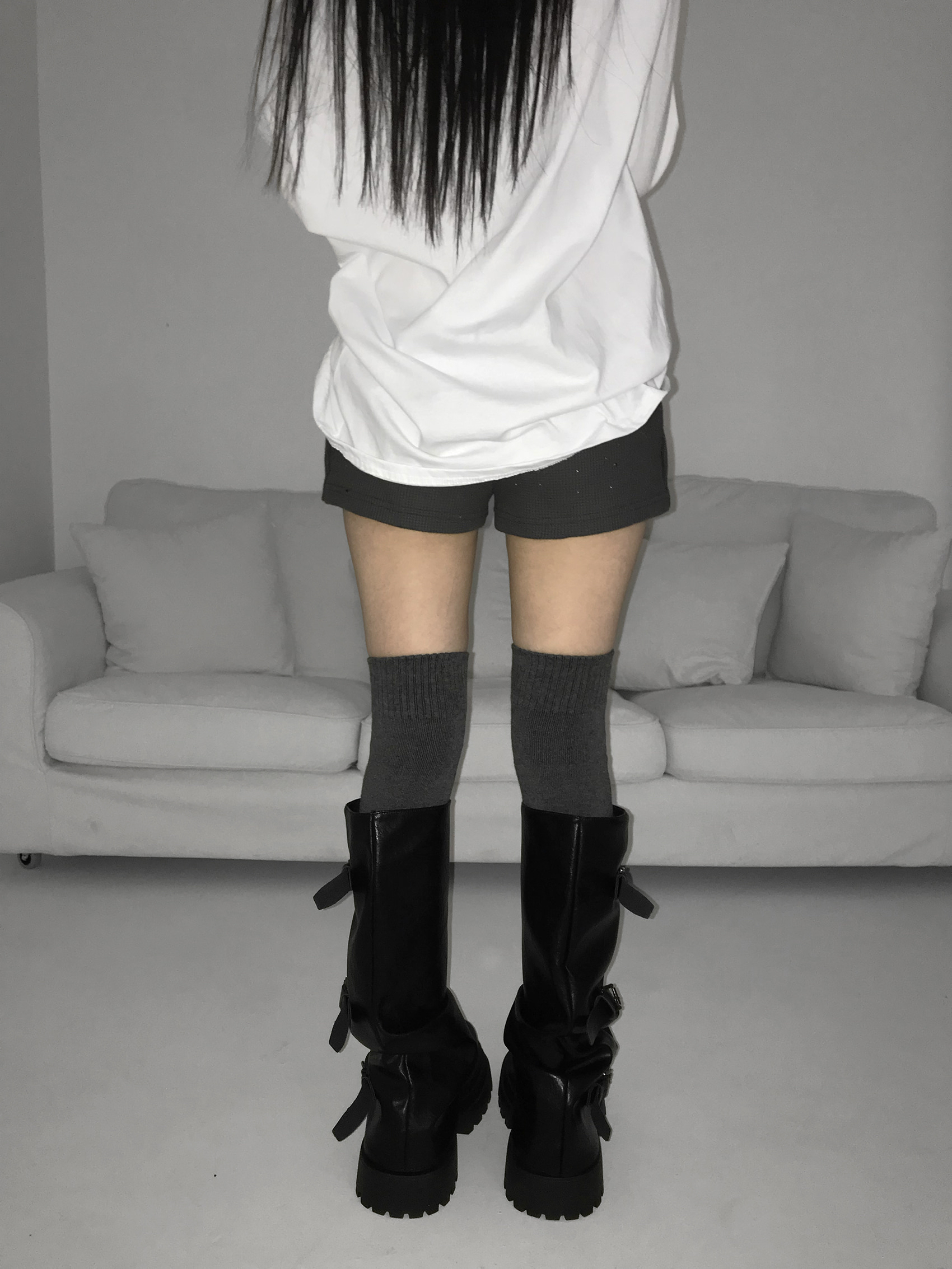 Waffle Knit Rhinestone Shorts