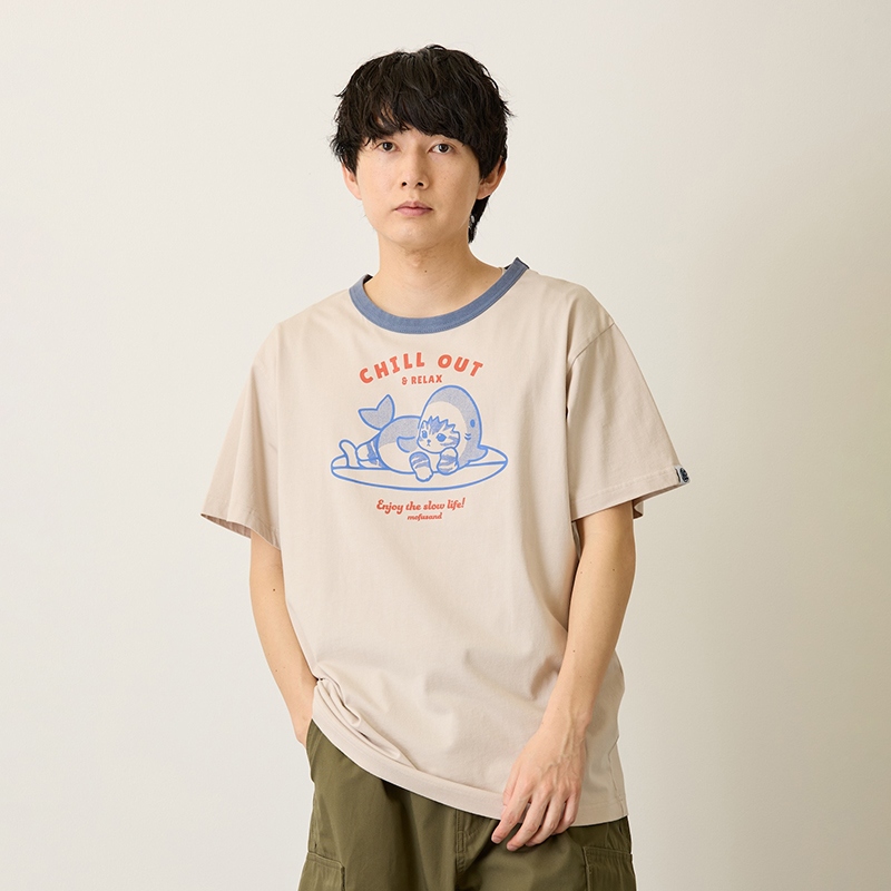 🌸 【預訂】T-shirt (CHILL OUT) - Mofusand Board Shark