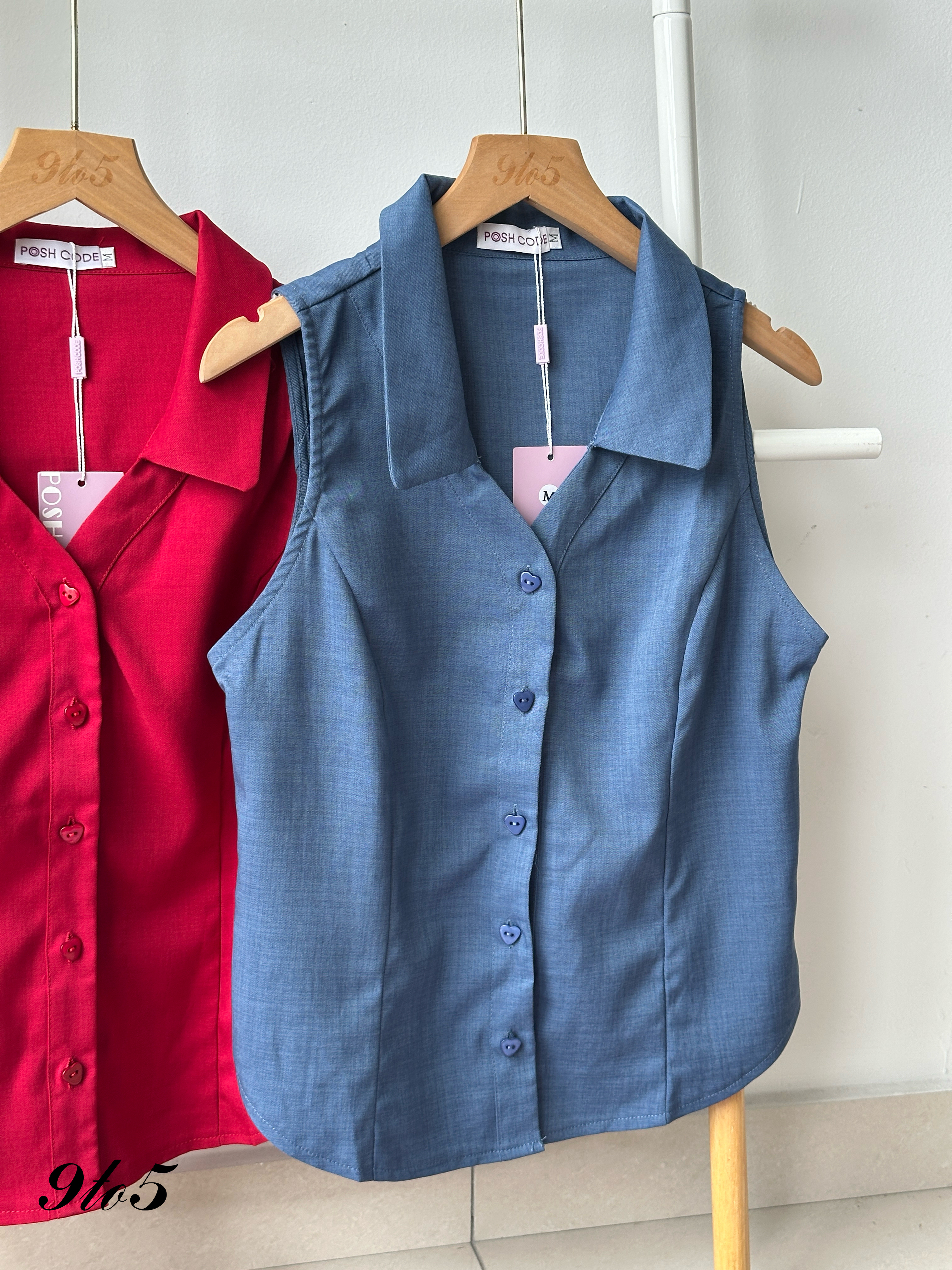 T4111 Halter Neck Sleeveless Top - 4 Colors 