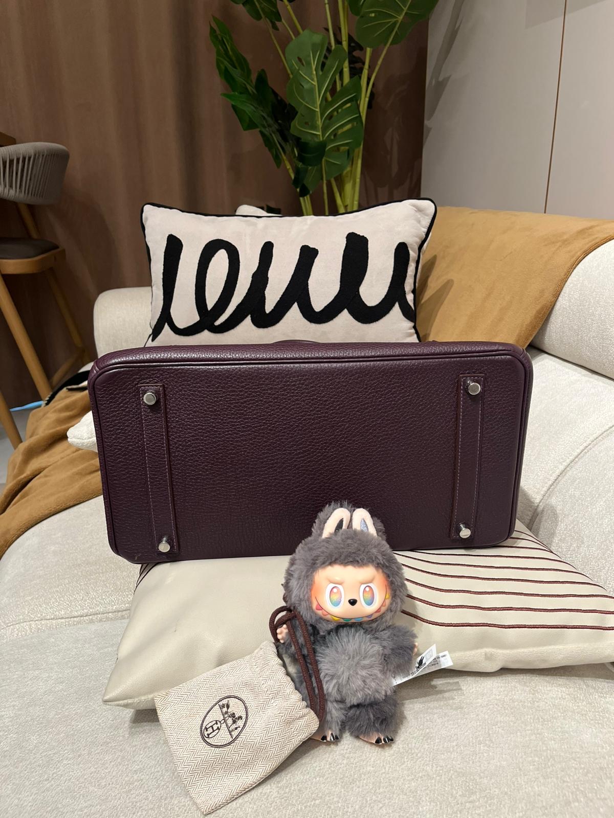 Hermes Birkin 35 Stamp [Q] 葡萄紫色Raisin Togo Calfskin 100%Authentic, 95%New ✅Key Lock✅Dust bag✅Box