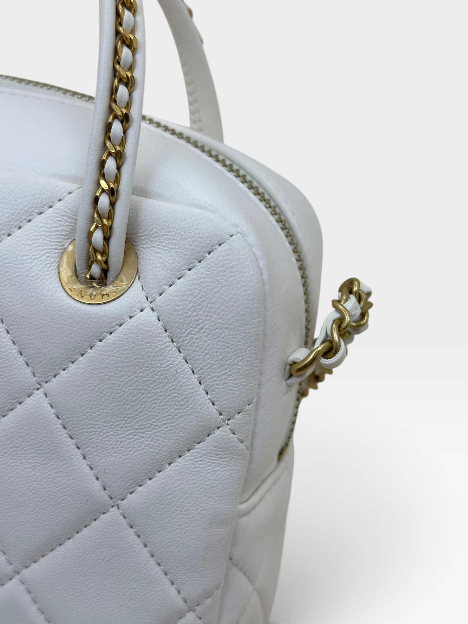 Pre-Owned CHANEL Top Handle Bowling Bag / Product Code: K090406