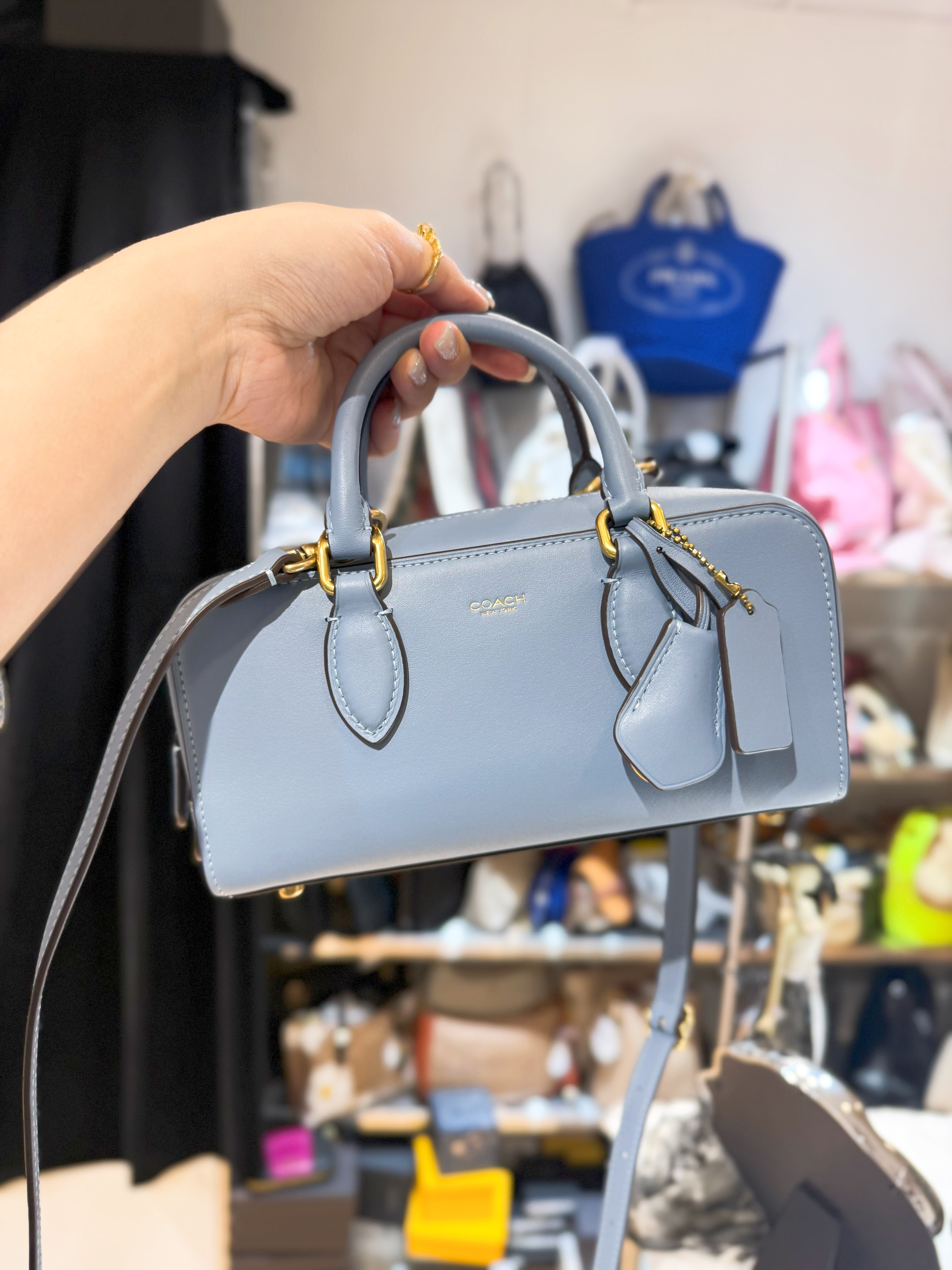 Coach Bowery satchel 22 blue