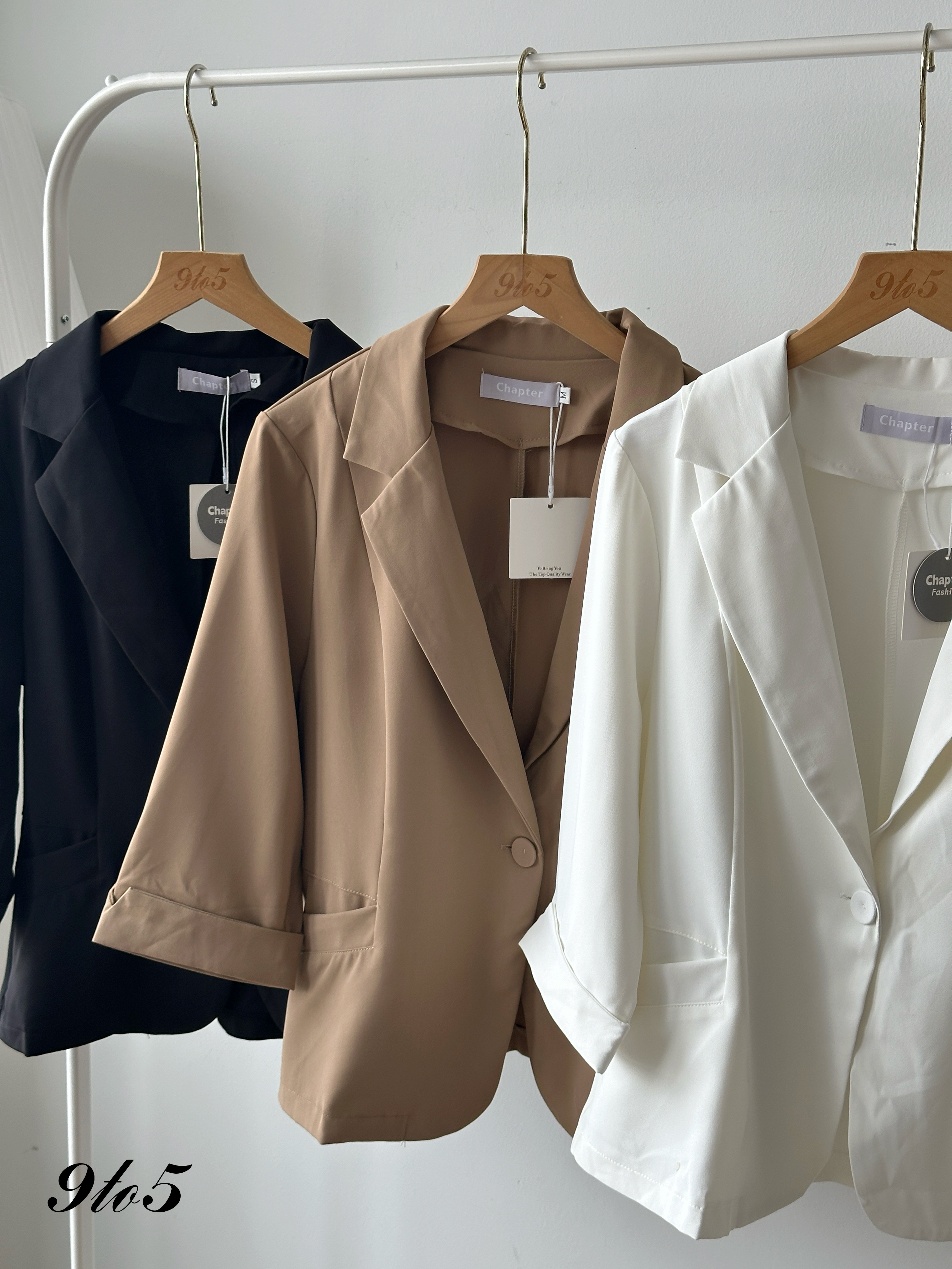 T4198 Half Sleeve Blazer - 3 Colors 