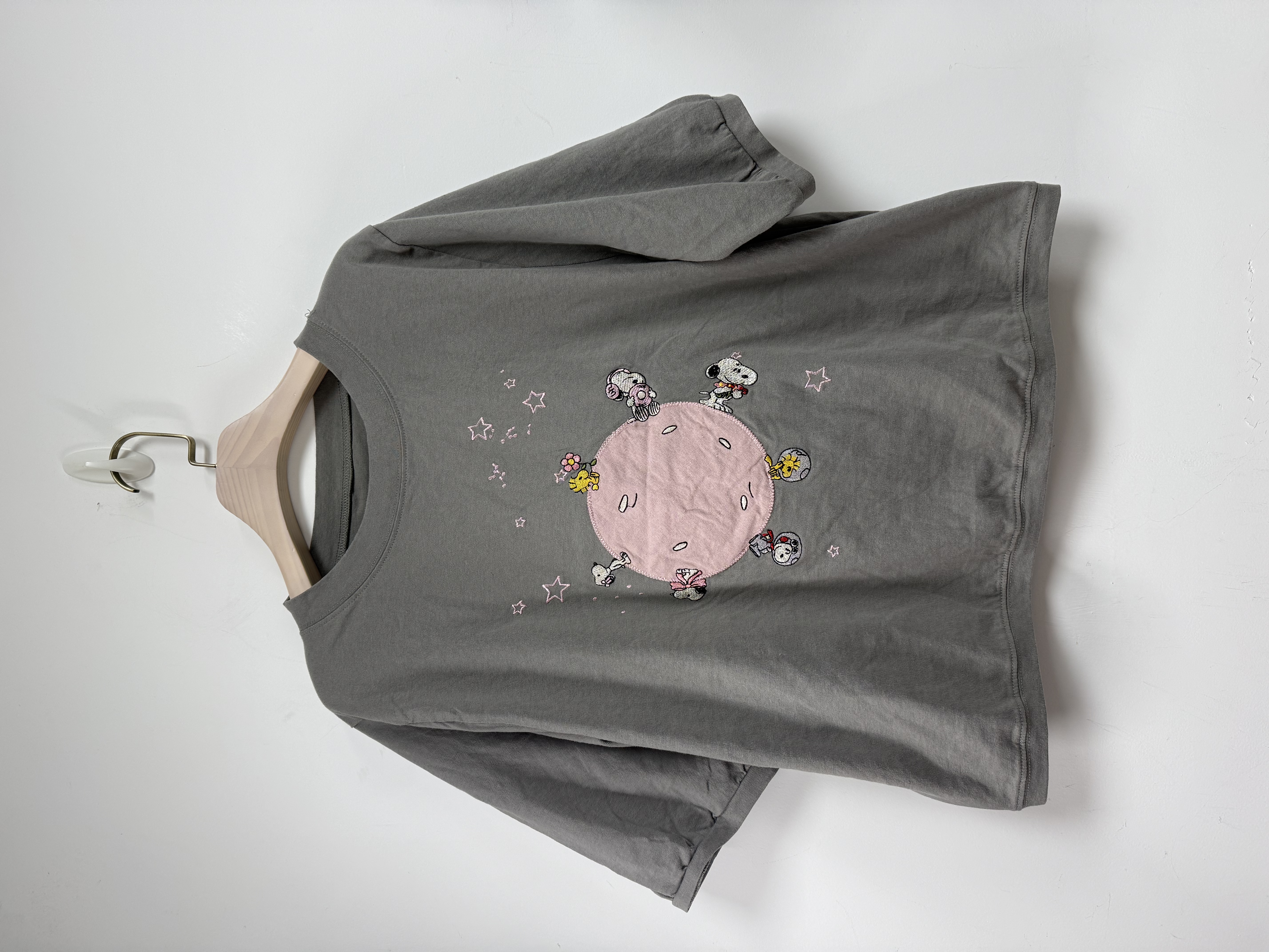 BU OX 粉紅星球snoopy /Woodstock top 