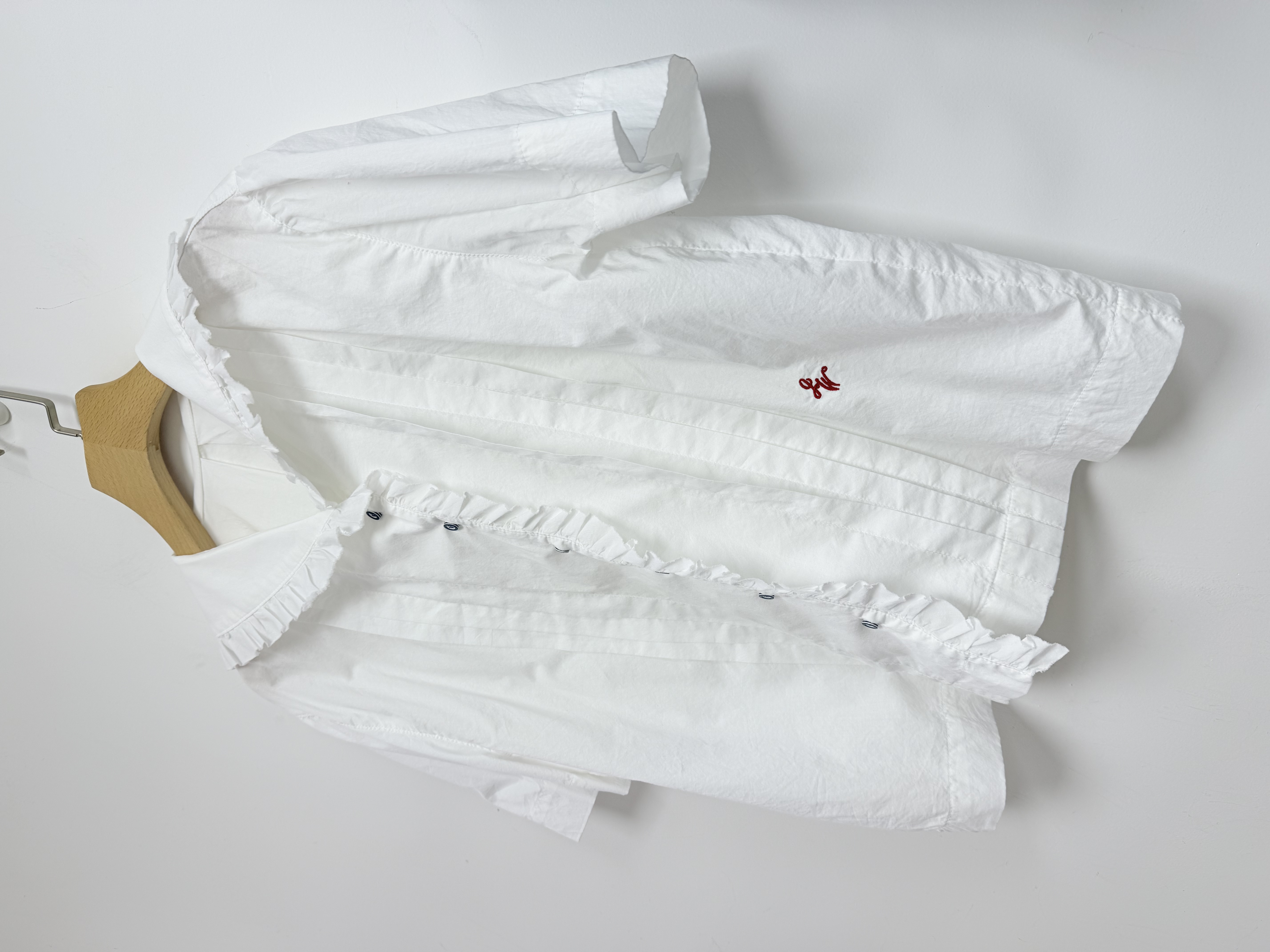 AT OS 夏日波浪摺邊恤