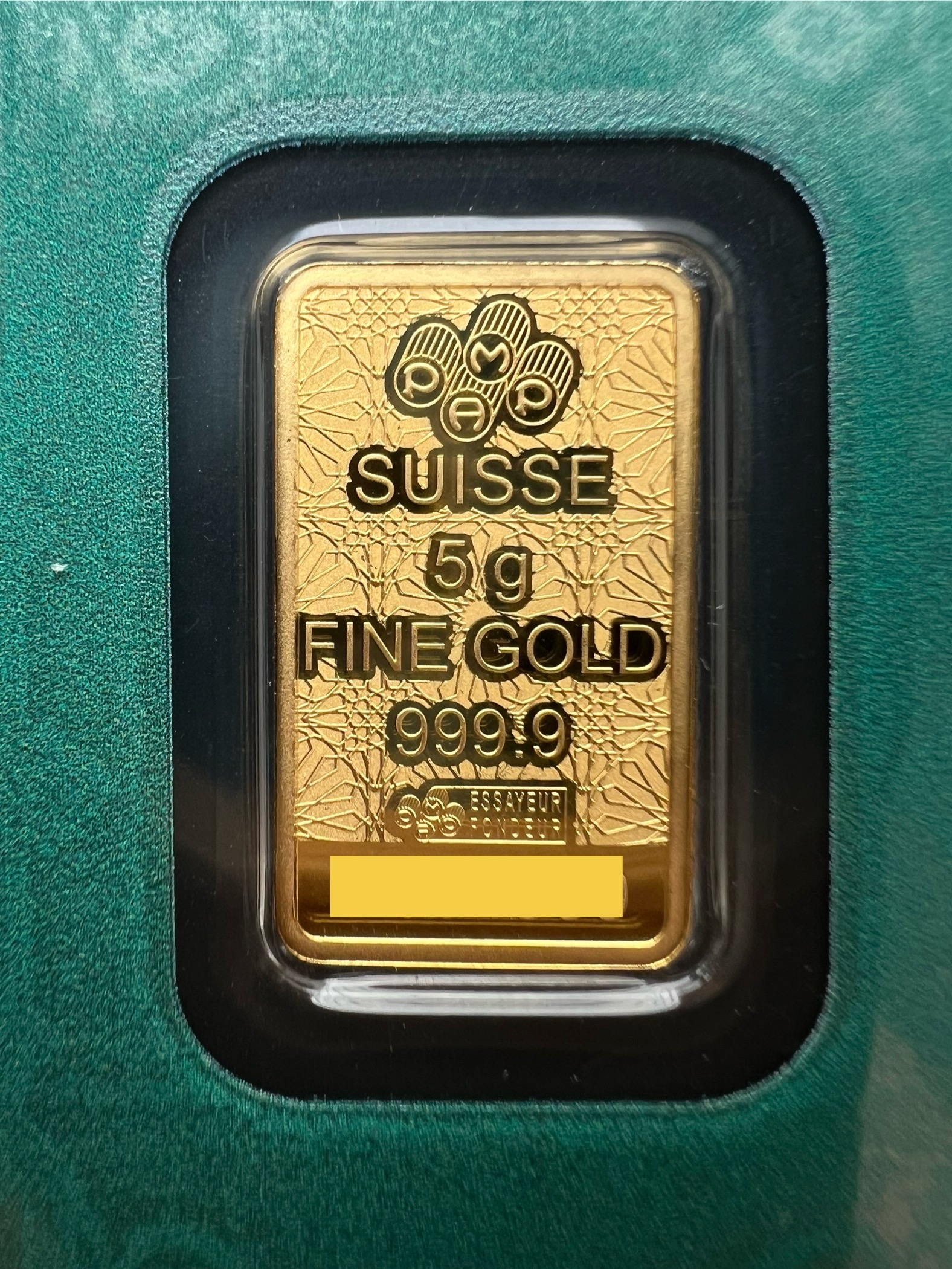 (Nice SN:4339)PAMP Arabian Falcon 5g🇨🇭Swiss Gold Bar Emas 999.9 +  stainless steel Frame 阿拉伯猎鹰