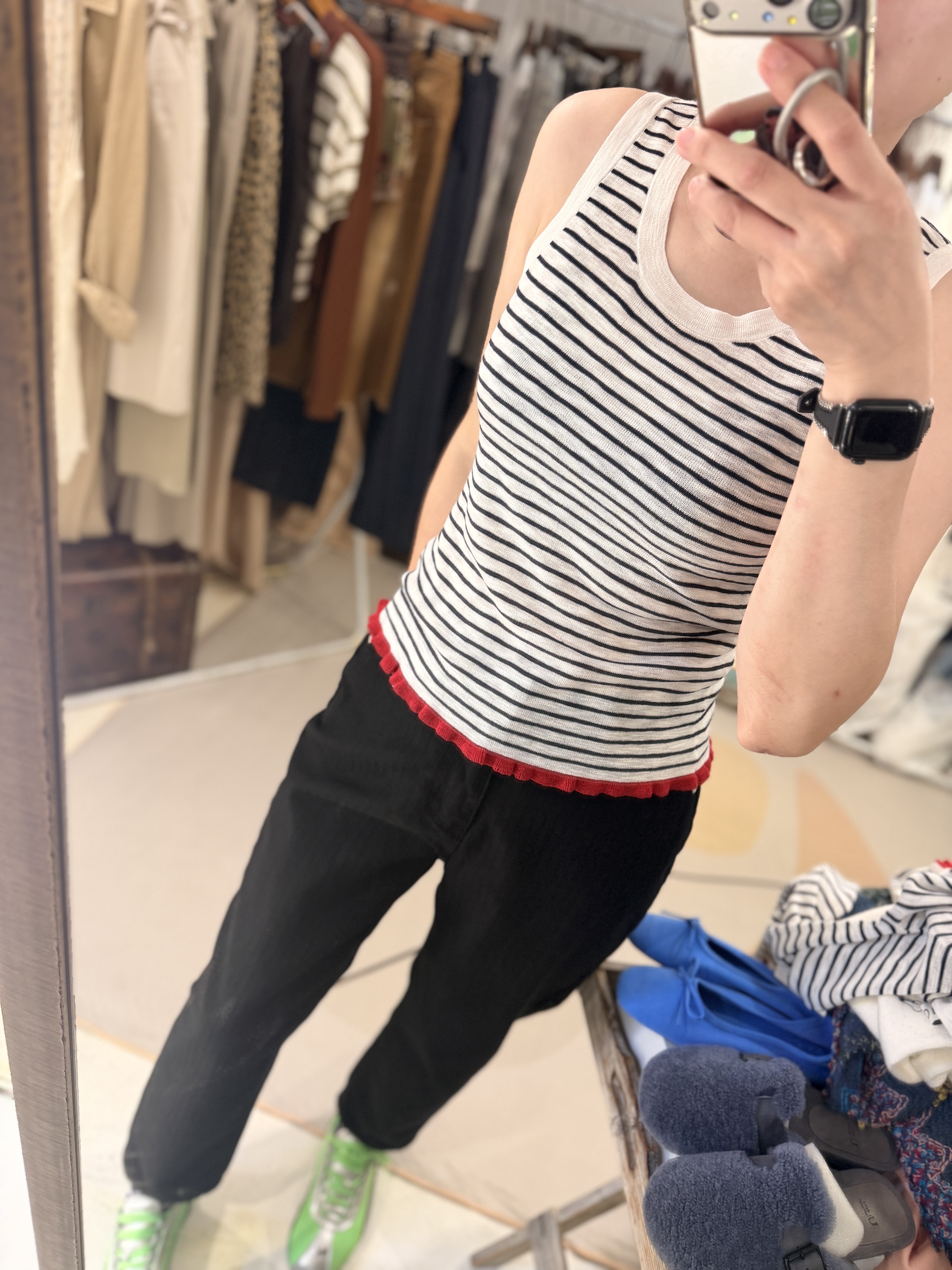 Black and red vest