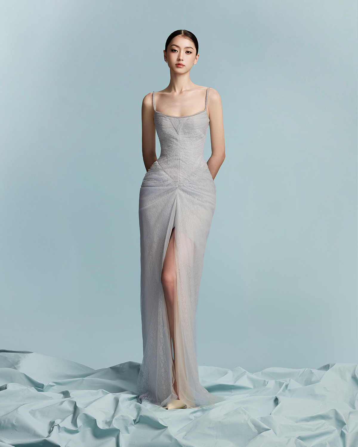 Lumière Draped Silk Gown