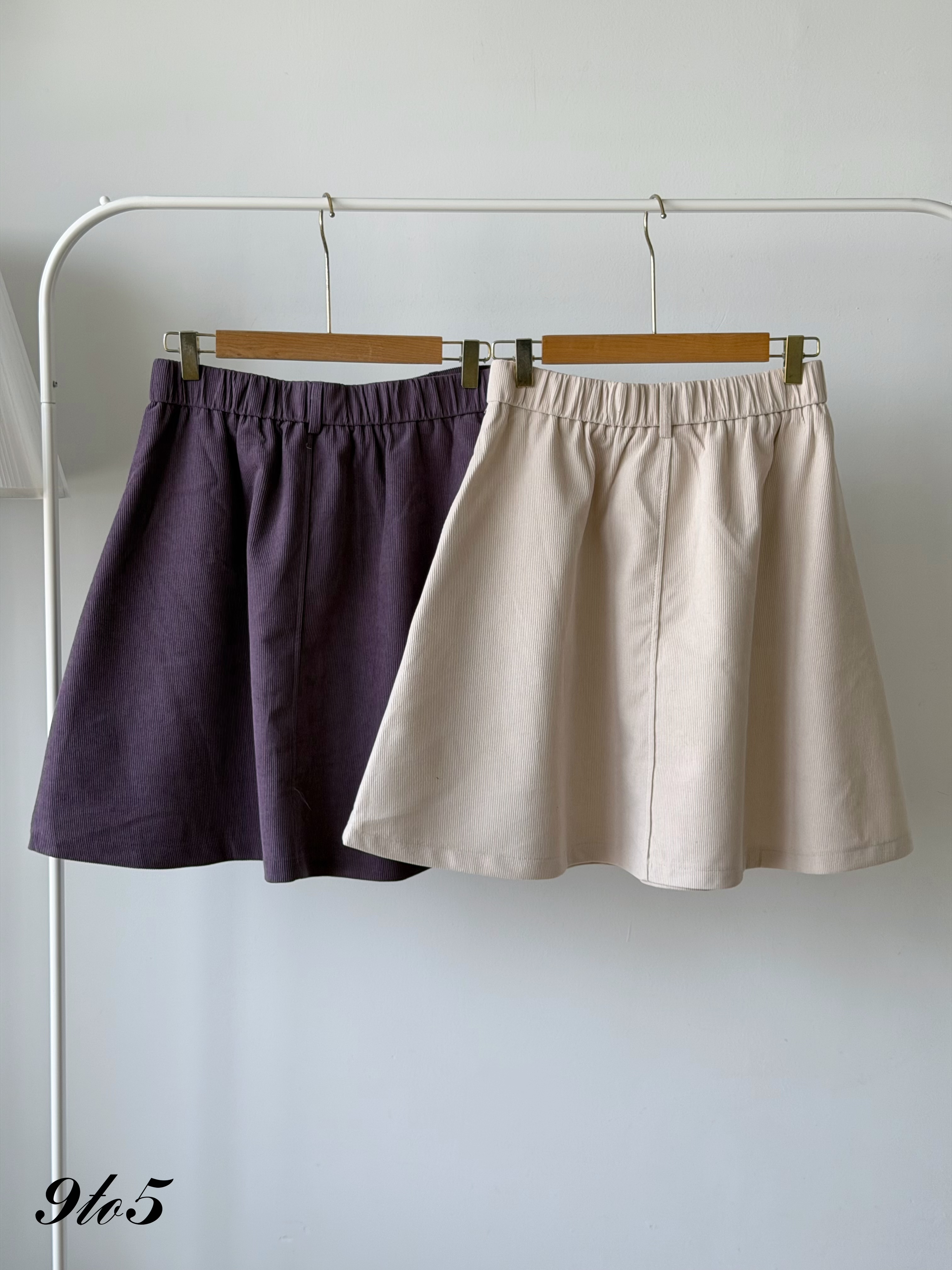 S2021 A Line Corduroy Midi Skirt - 4 Colors 