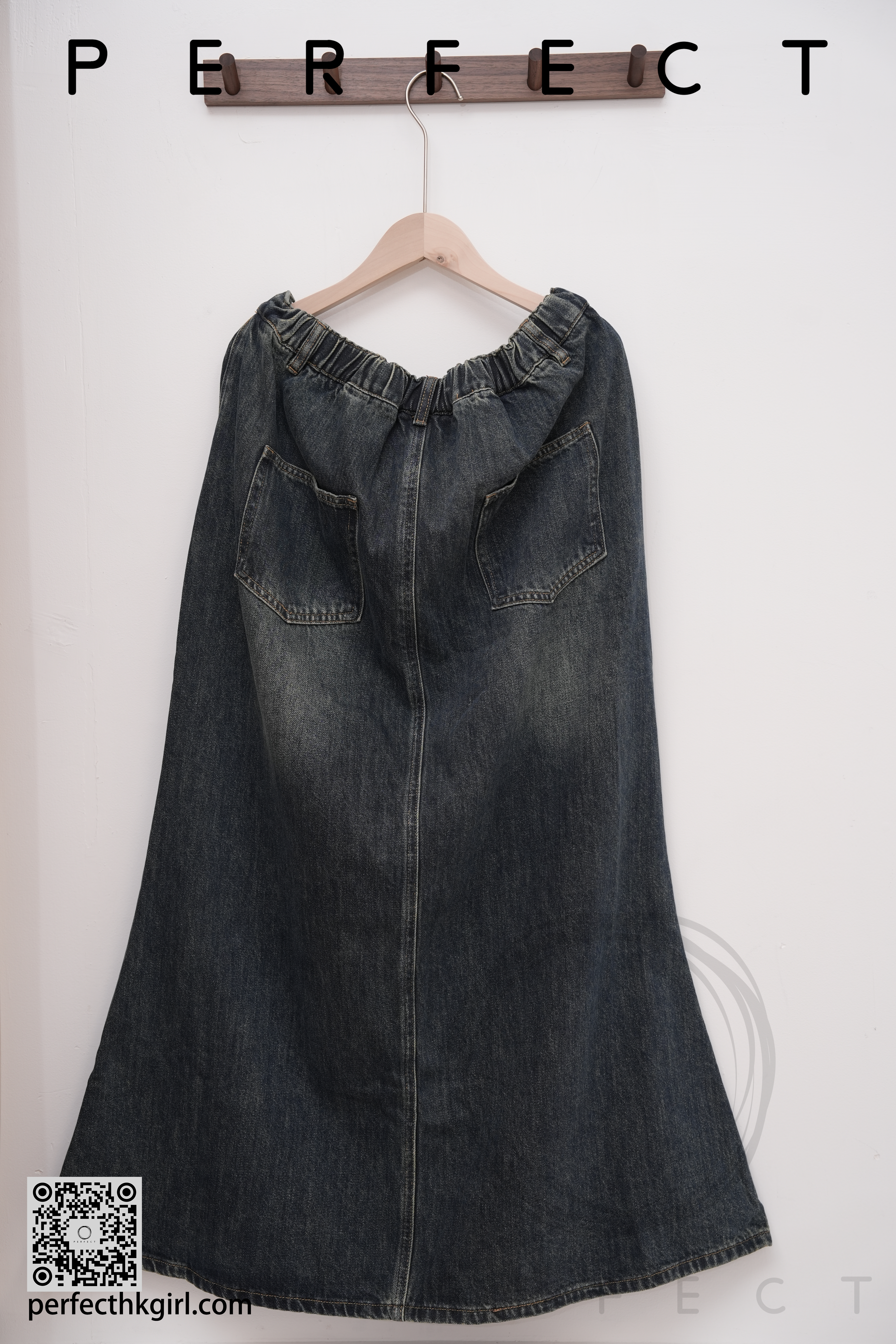 S0031_超顯瘦魚尾牛仔半身裙（藍色）