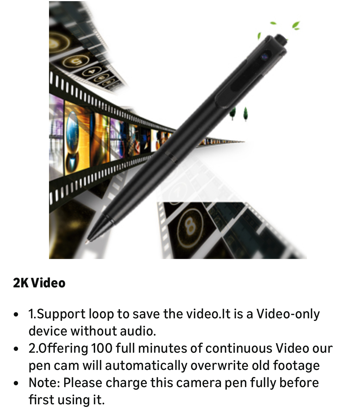 4K 圓珠筆型針孔攝影機