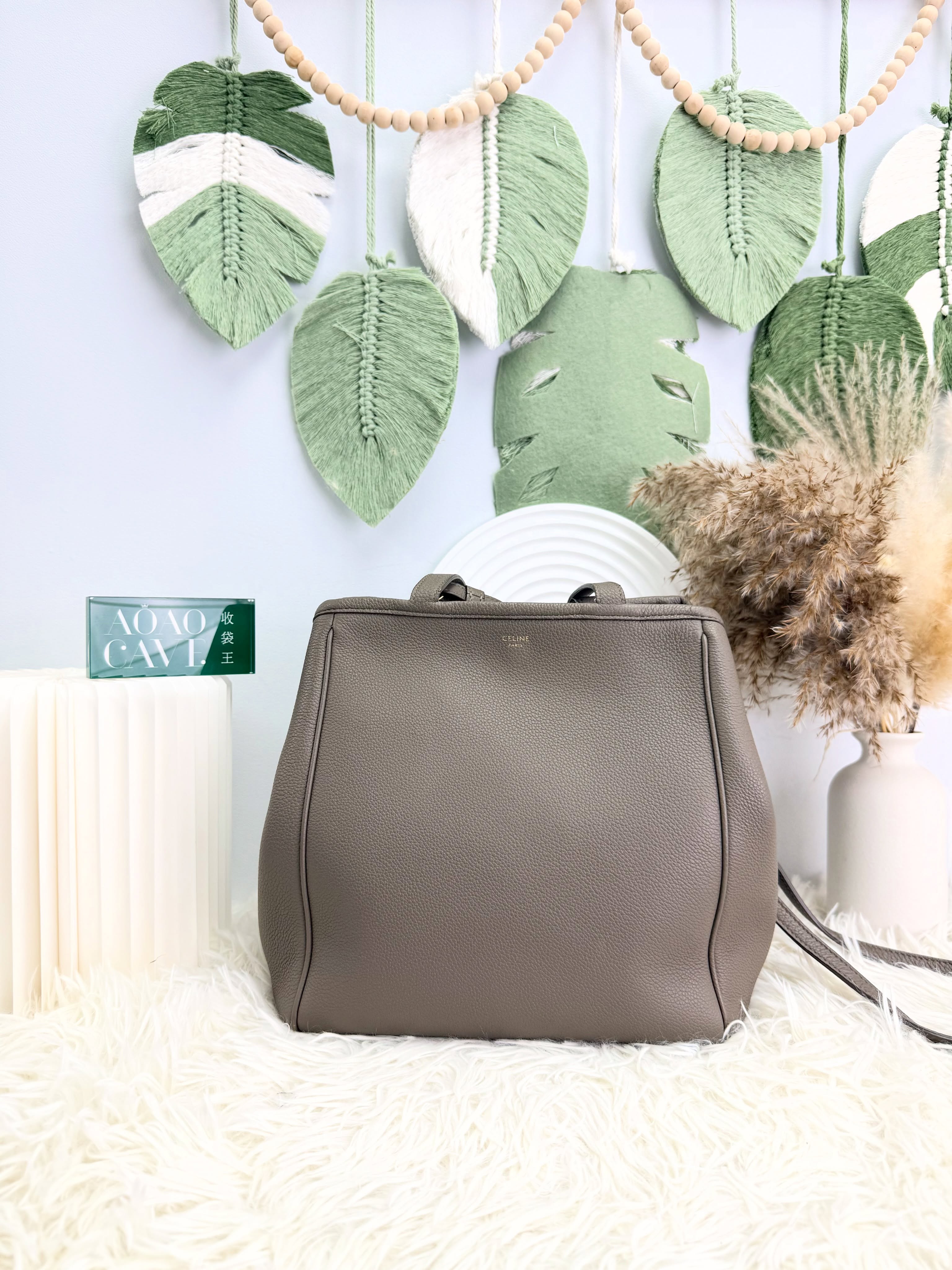 Celine👜 🛍️PRE OWNED 👜灰色cabas bag🩶