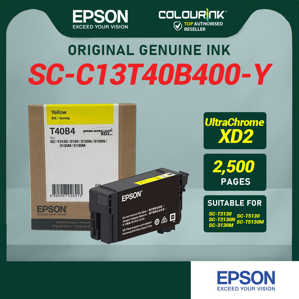 Epson T40 Genuine Ink Black 80ML Cyan Magenta Yellow 50ML for Surecolor SC-T3130N SC-T3130M