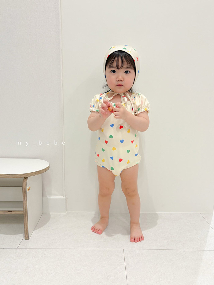🇰🇷mybebe 泳衣+帽