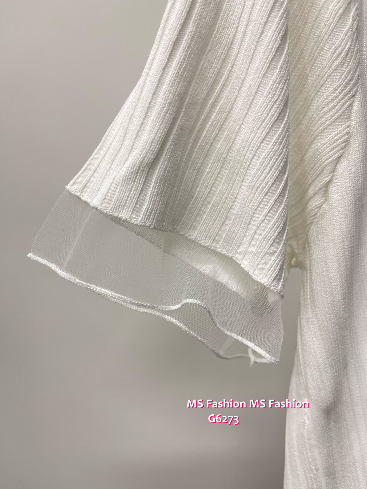 G6273 韓國🇰🇷暗直紋小蝴蝶top