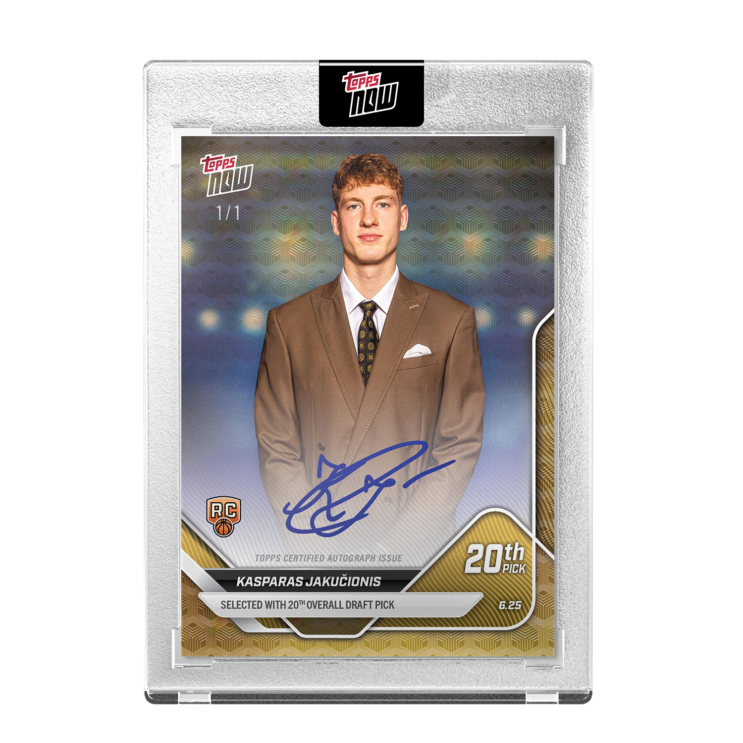 Kasparas Jakučionis RC - 2025 NBA Topps NOW® #D20 Miami Heat 新人卡｜PR 1,650