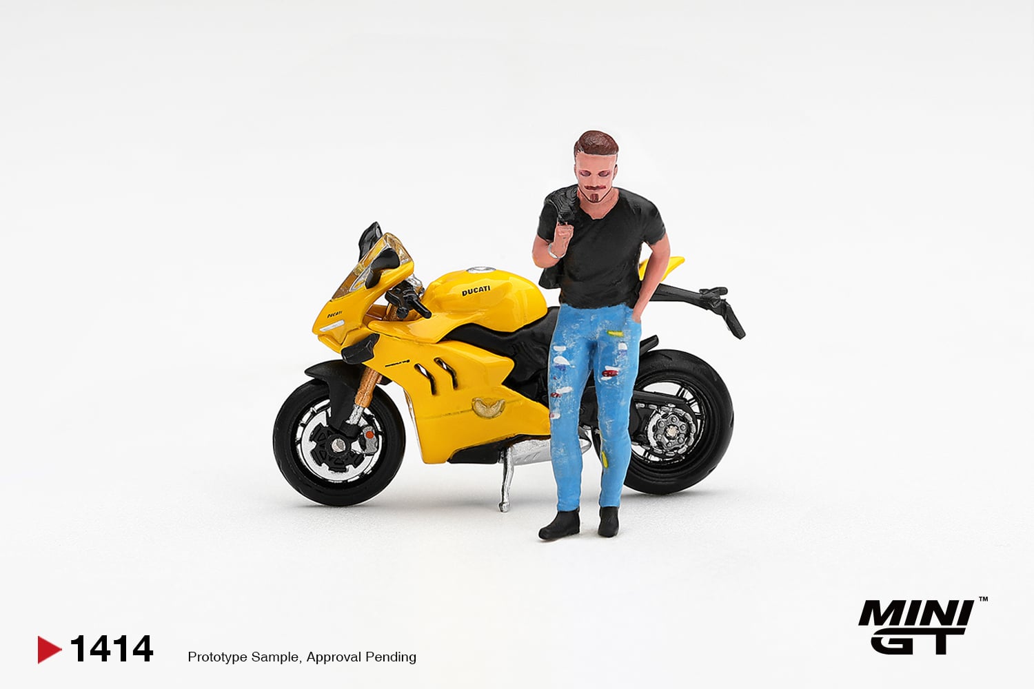 【預訂】 Pre Order MINI GT 1414 1/64 Ducati Panigale V4 S Giallo w/ figure｜ MINIGT Pre Order Price: HK$107