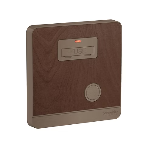 施耐德 AvatarOn 胡桃木 13AFuse有燈 接線蘇