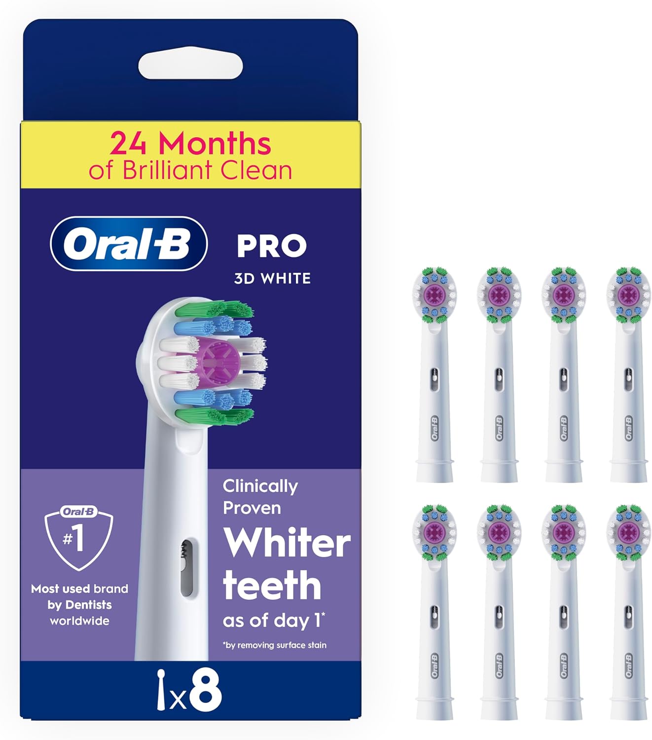 Oral B EB18P  PRO (8支裝) 專業美白替換電動牙刷頭