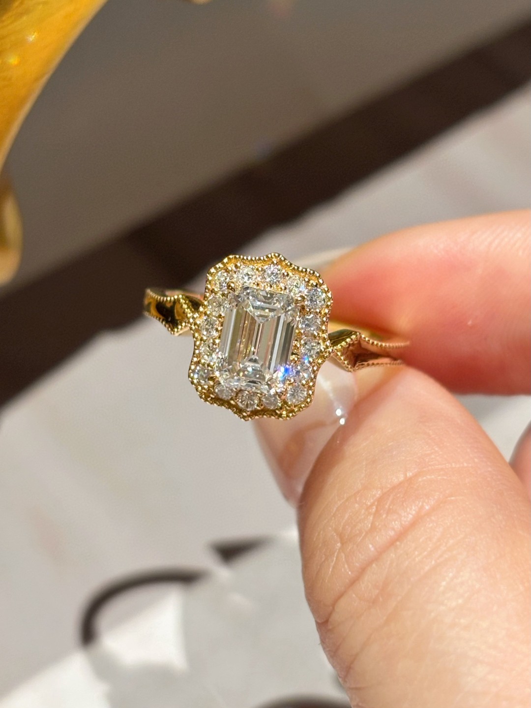 18K Lab Diamond Ring