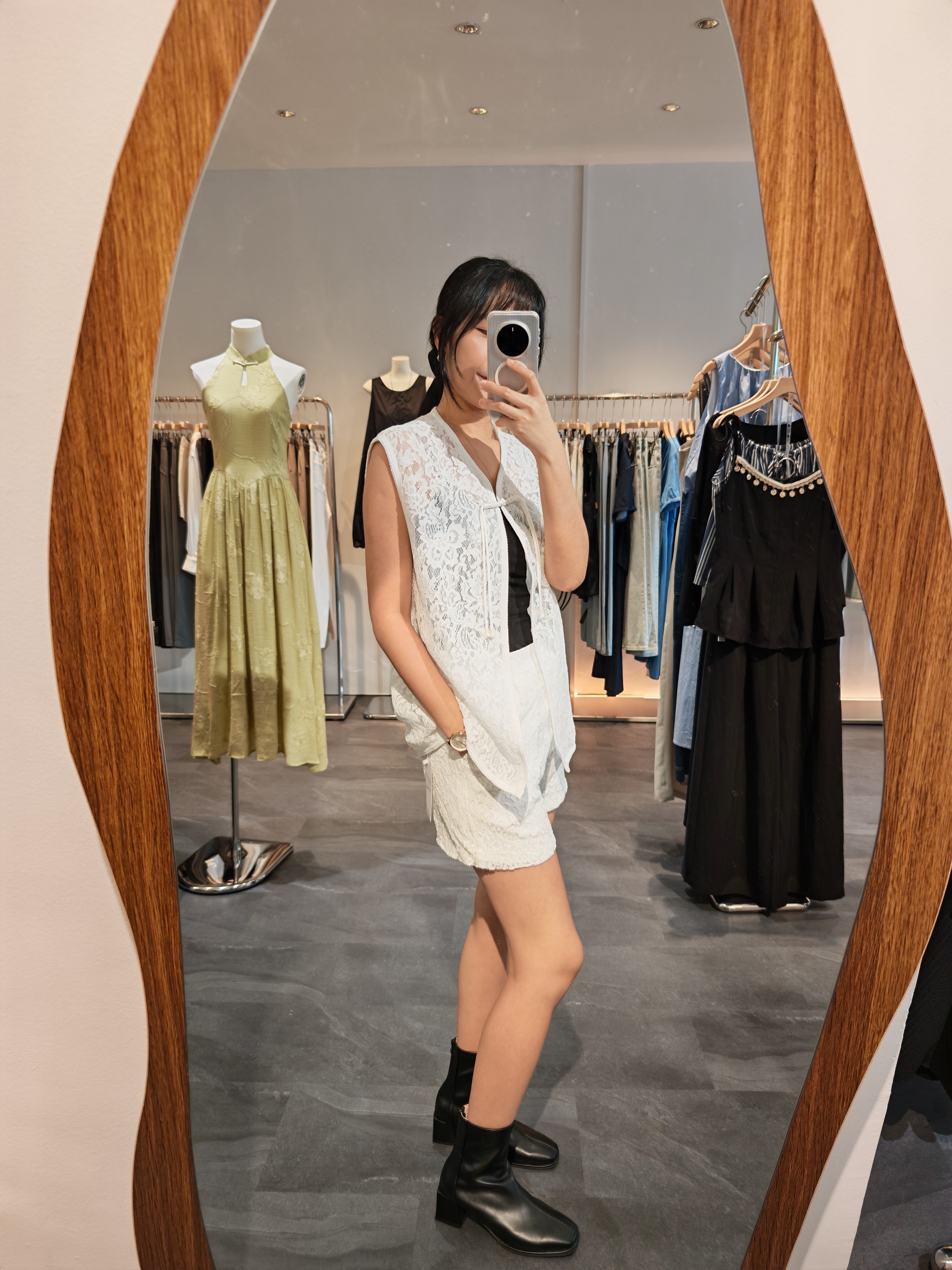 【设计师款】新中式蕾丝马甲