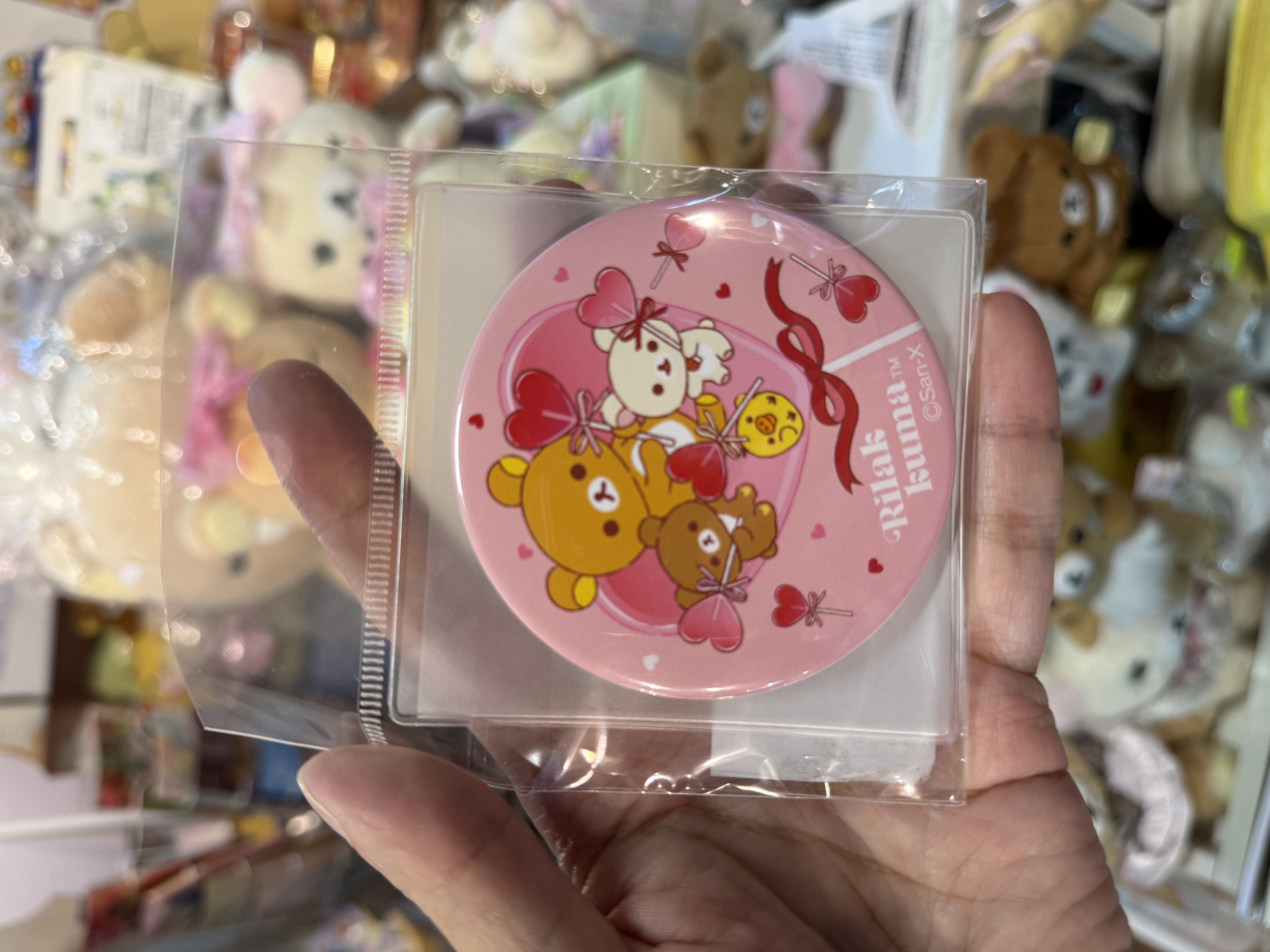 《現貨》全新日本專店限定 Rilakkuma情人節造型小鏡仔