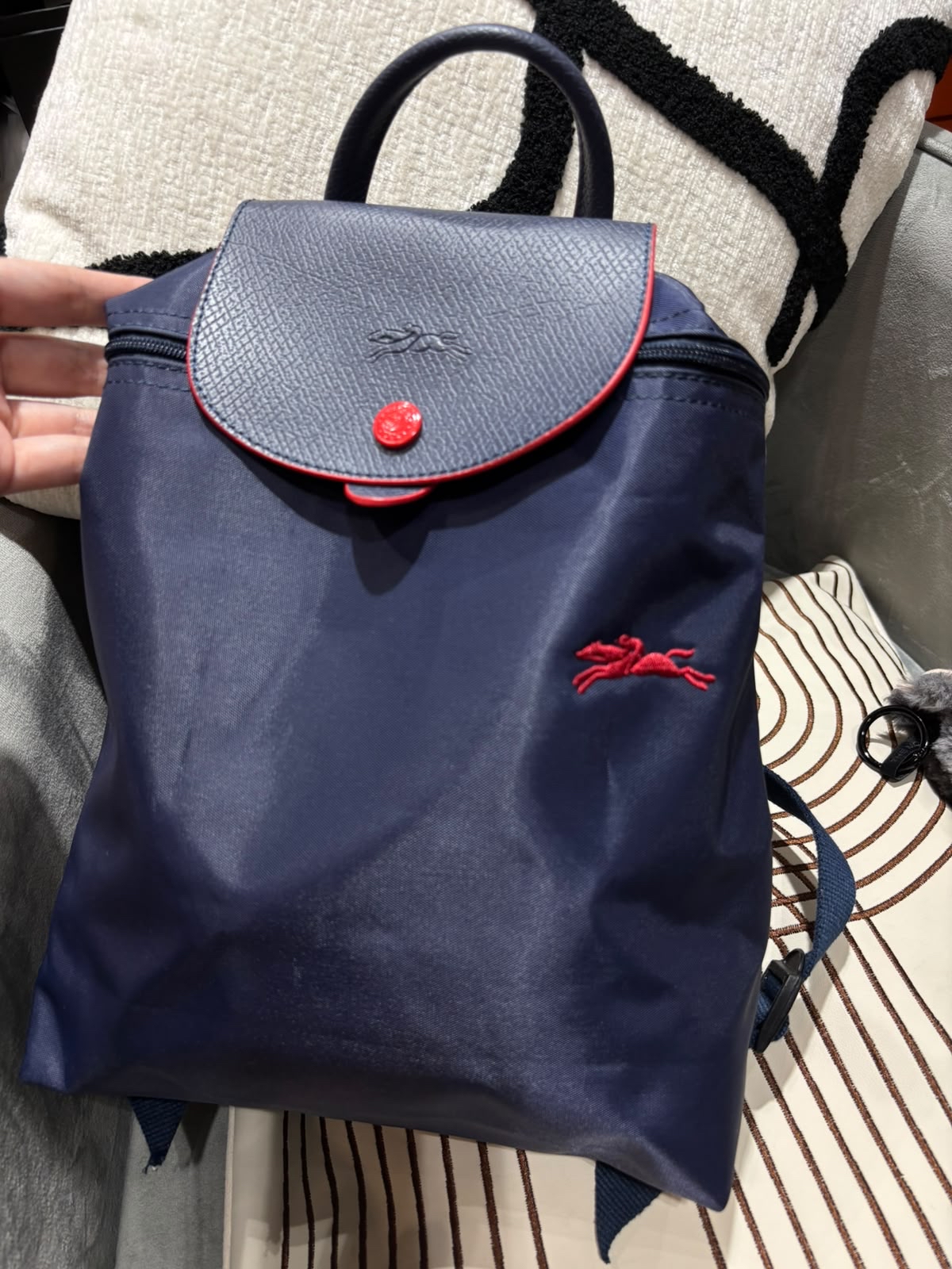 LONGCHAMP  Nylon Le Pliage Club Backpack 深藍色100%Authentic, 95%New