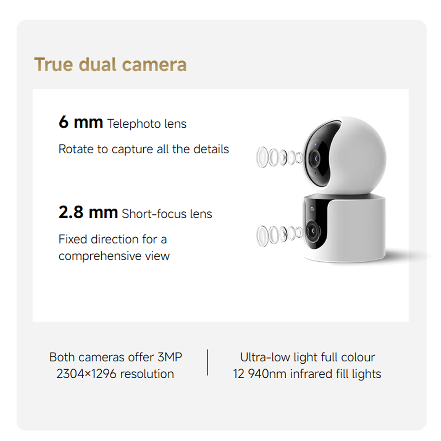 Xiaomi C300 Dual-Lens 360° Smart Camera PTZ (BHR9635MY)