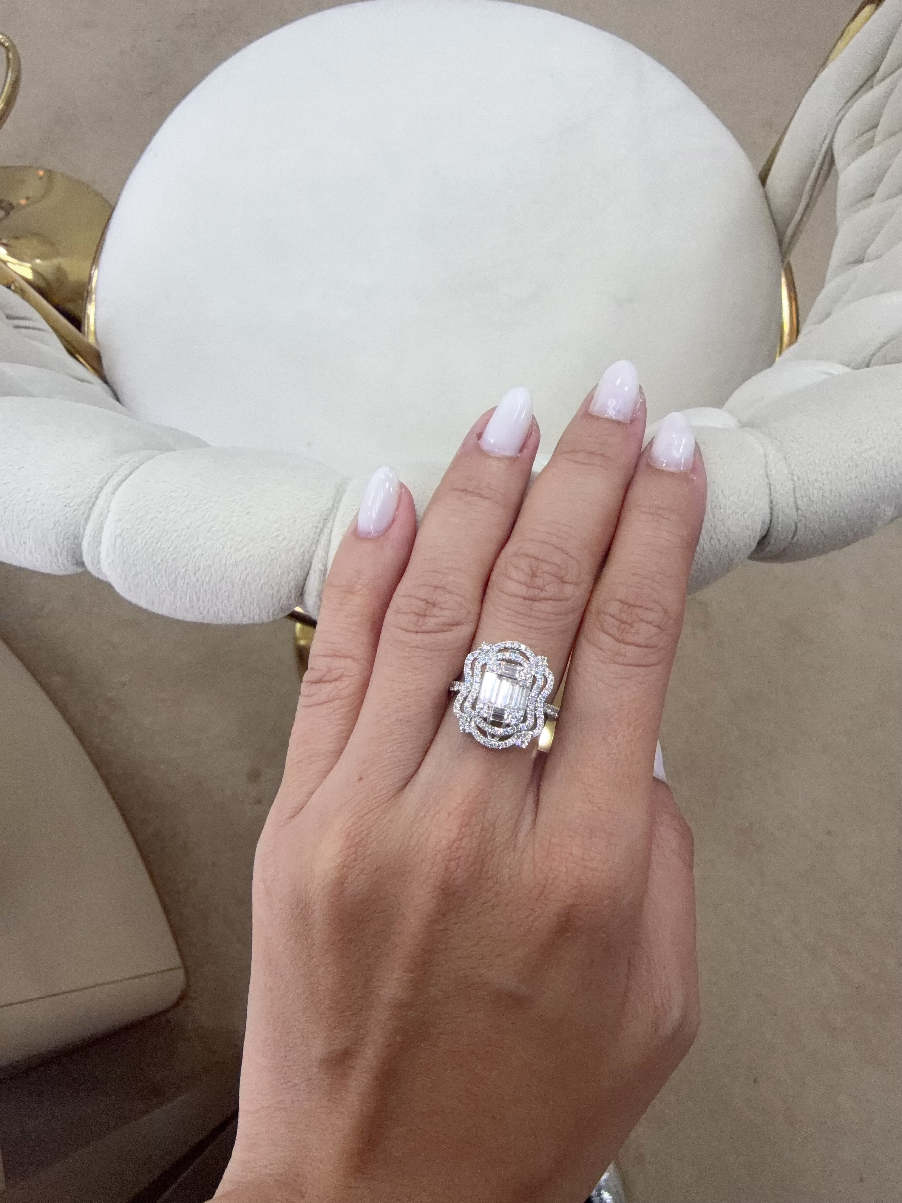 Emerald Cut Natural Diamond Ring