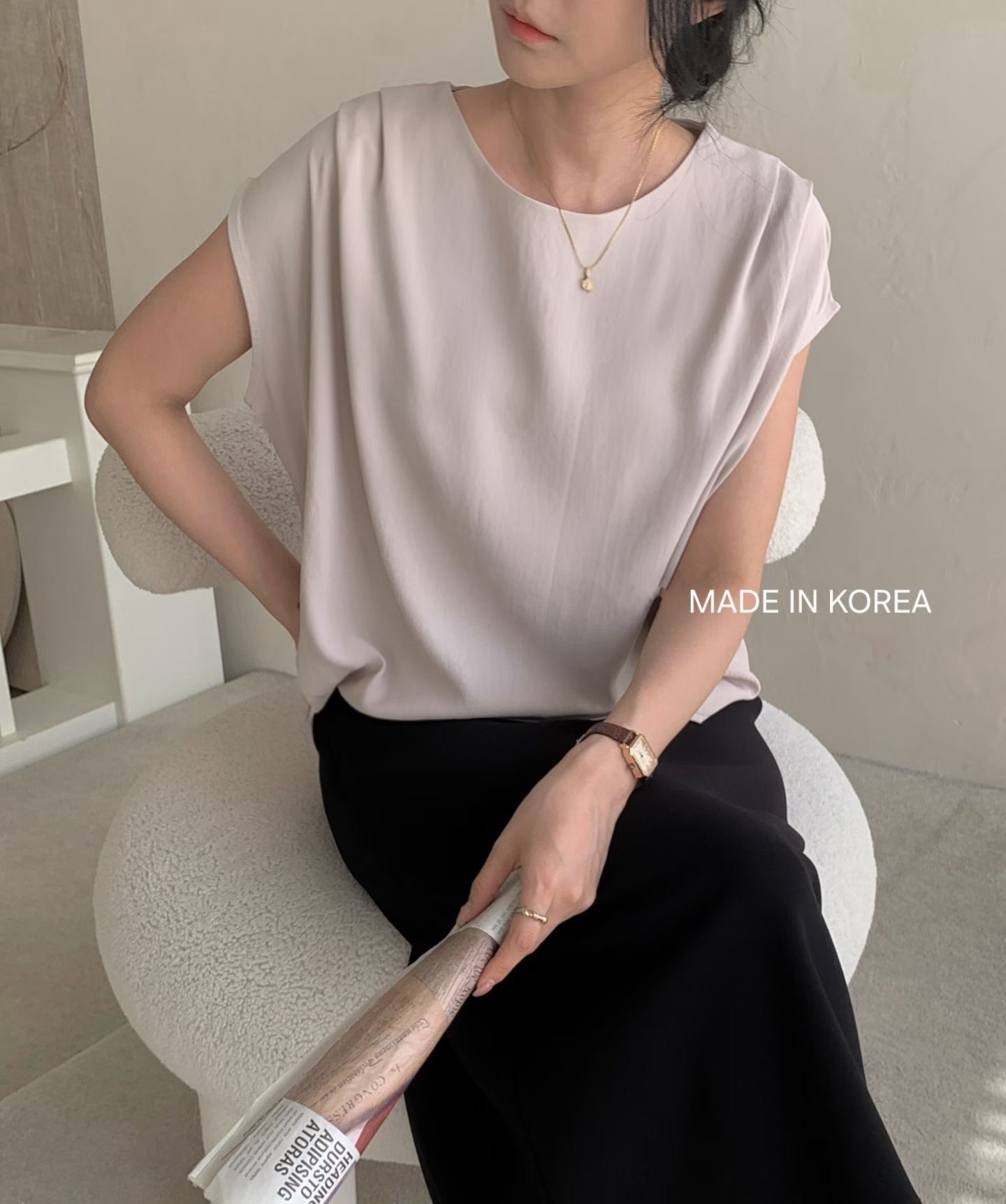 G6178 韓國🇰🇷靚料淨色打皺top