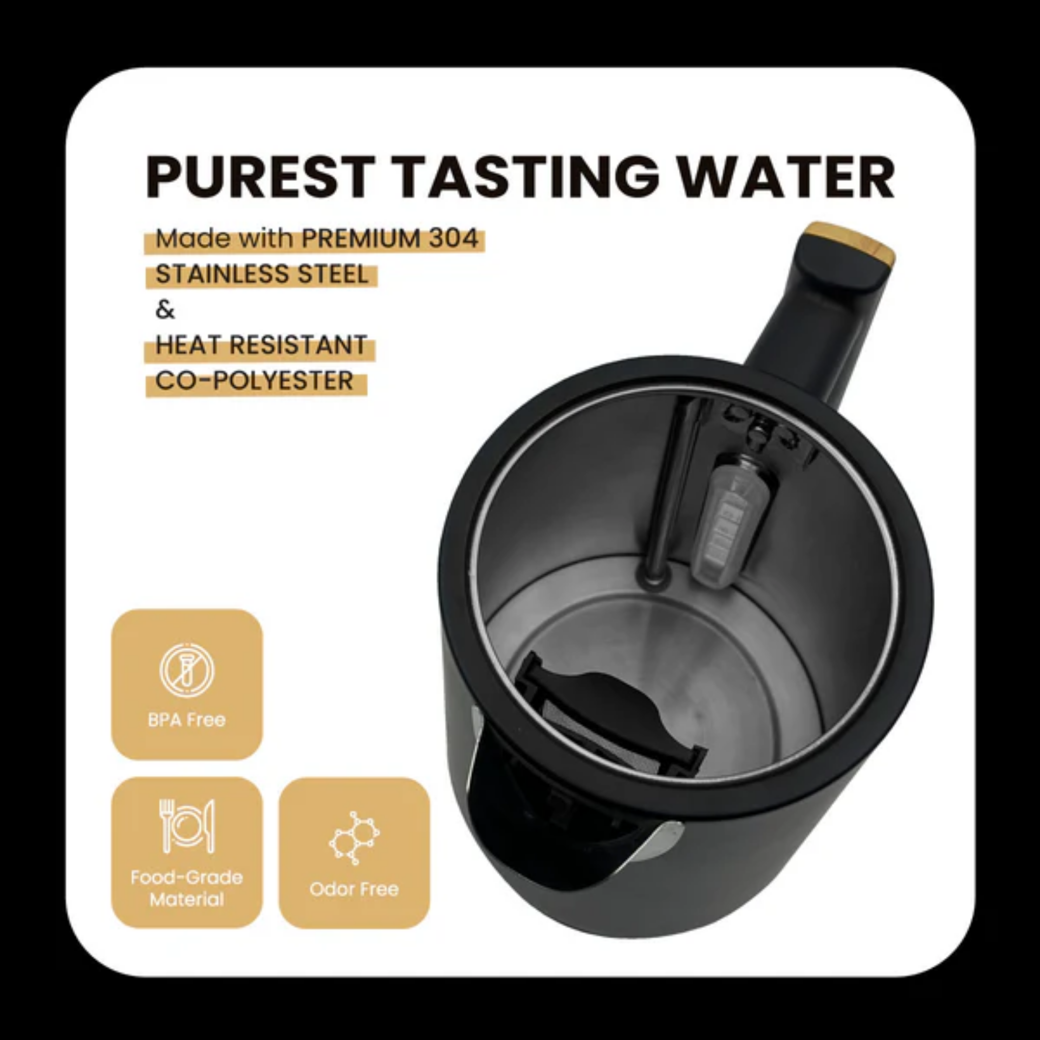 Russell Taylors 1.7L Noir Stainless Electric Kettle (RK30)