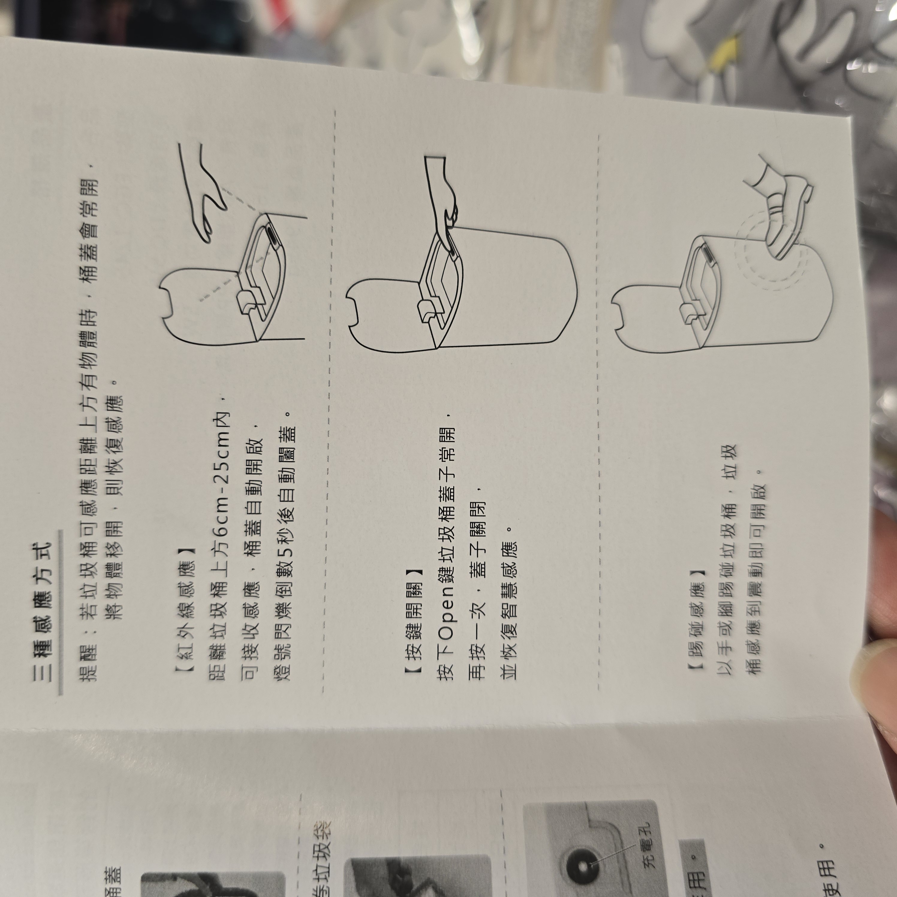 miffy 電子 自動開蓋垃圾桶 