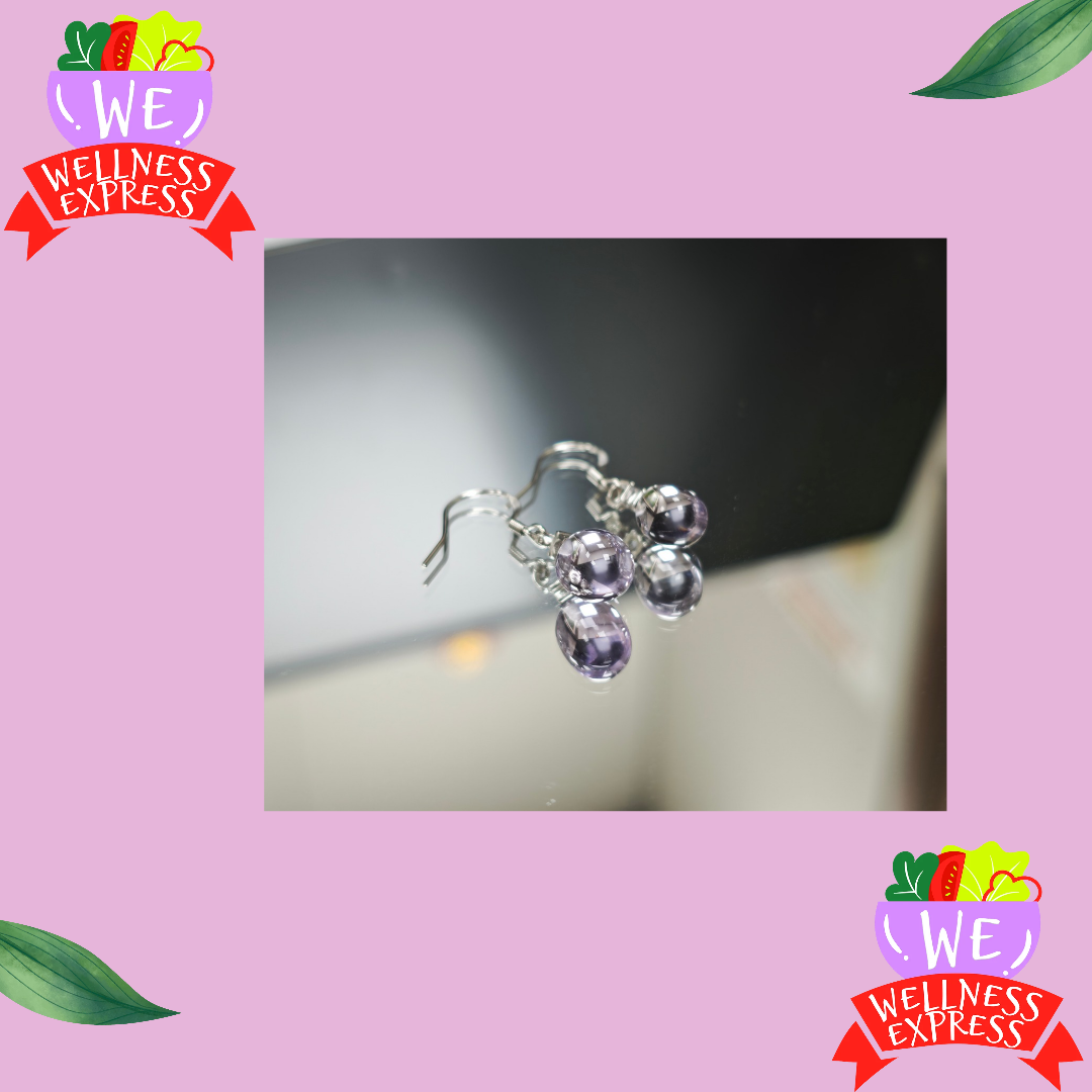 紫水晶耳環 925銀/Amethyst ear rings S925