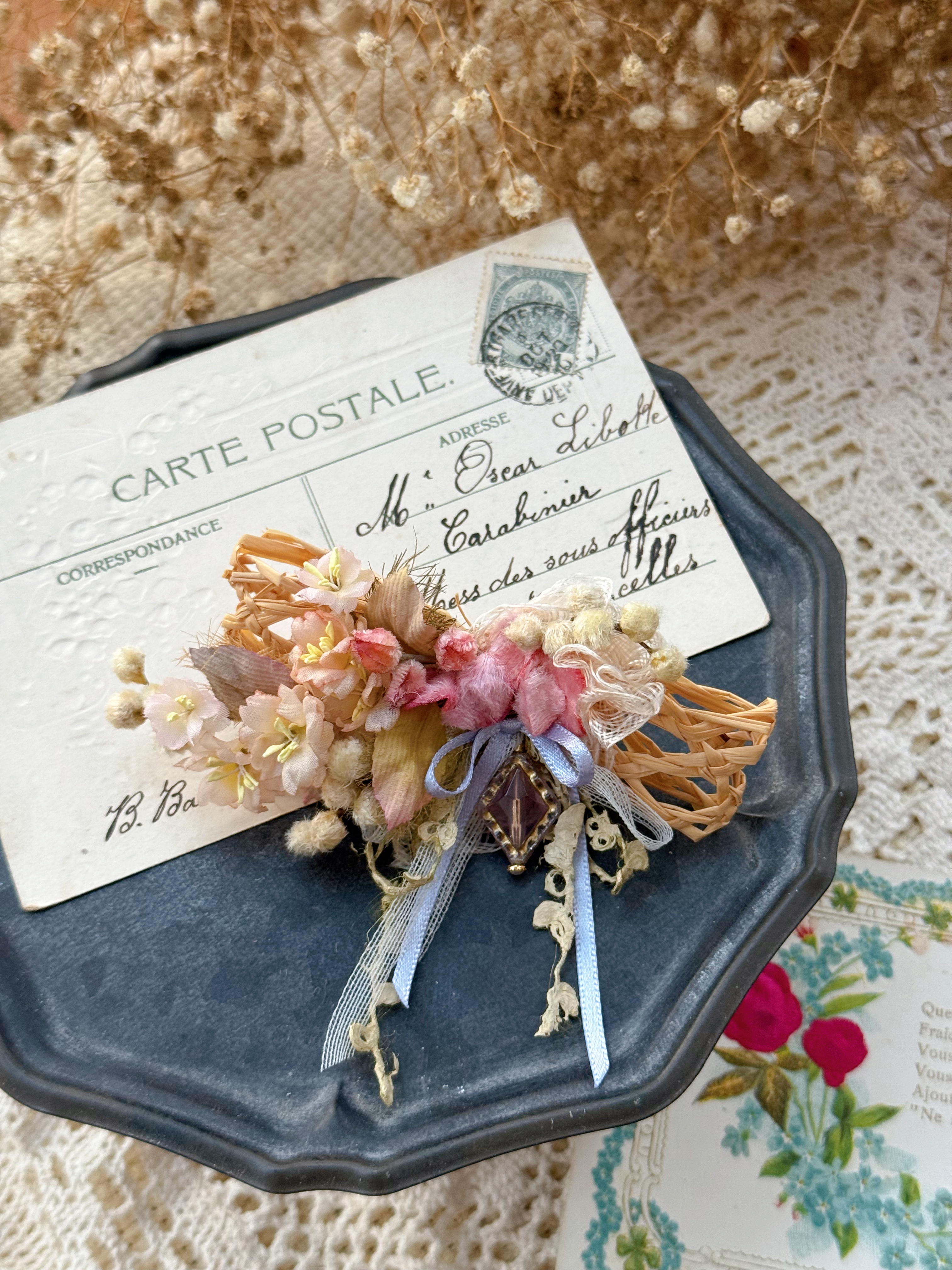 初夏花園 - 櫻花髪夾+胸針