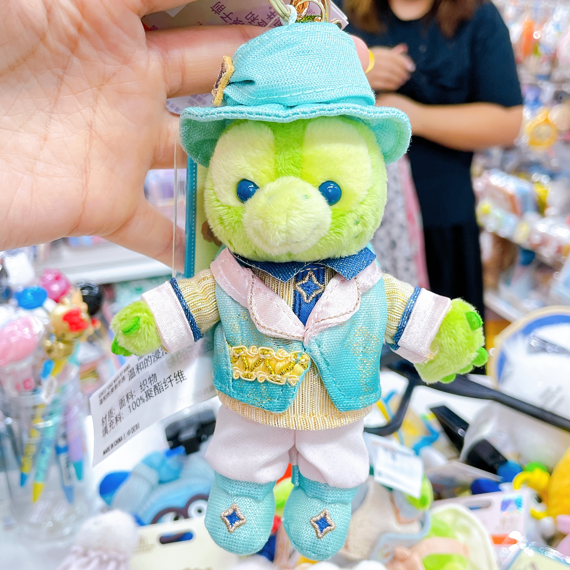上海迪士尼樂園園內限定 duffy and friemd olu系列公仔掛飾 