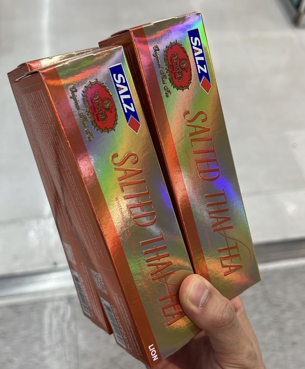 💟現貨💟🇨🇷泰國SALZ LION X ChaTraMue 手標泰式奶茶牙膏