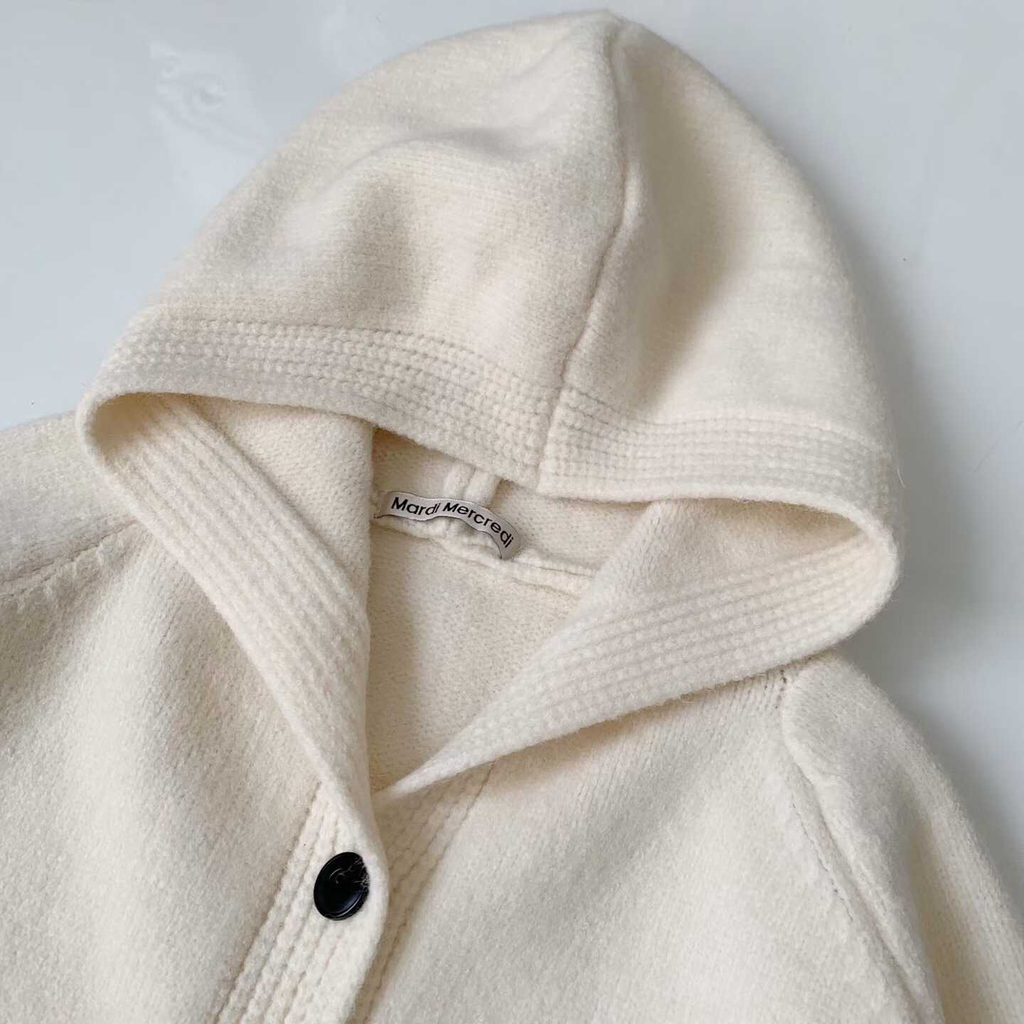 預訂 Mardi刺繡毛衣連帽開襟外套 [貨號26A1601]