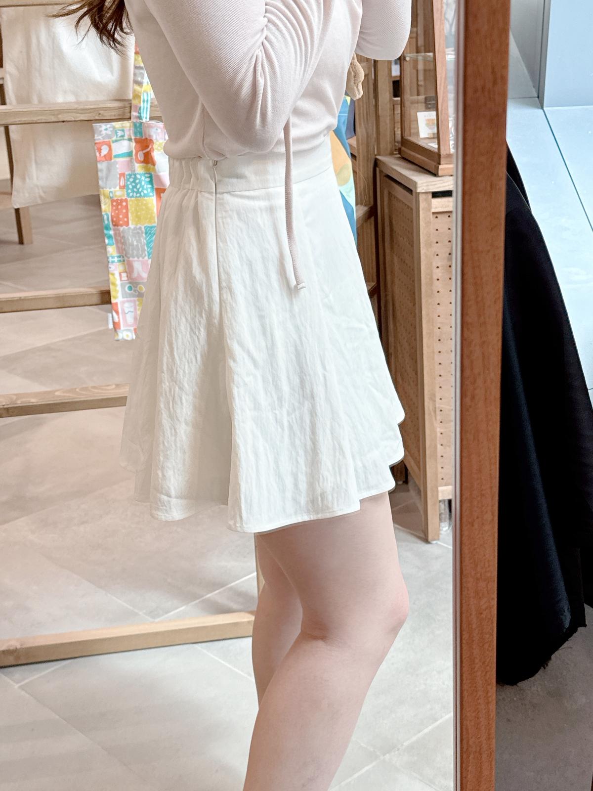 【百搭款式】高腰舒適微娟面短裙