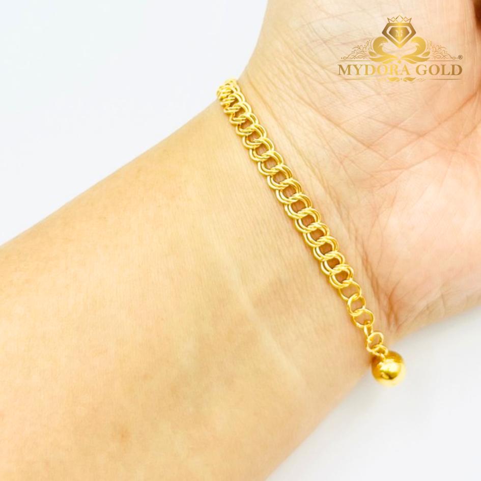 MYDORA Rantai Tangan Coco Budak + Bell | EMAS 916/22K