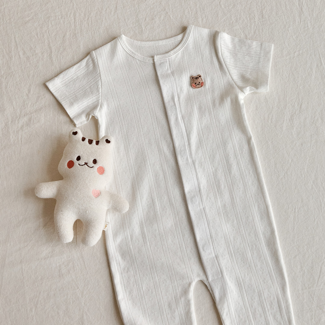 26S/S DTD一碰閉合磁扣系列🧲-清涼鏤空連身服