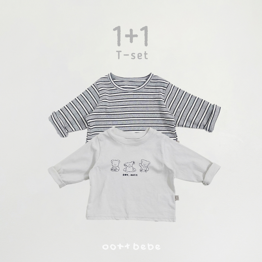 🇰🇷Oottbebe 1+1 tee set